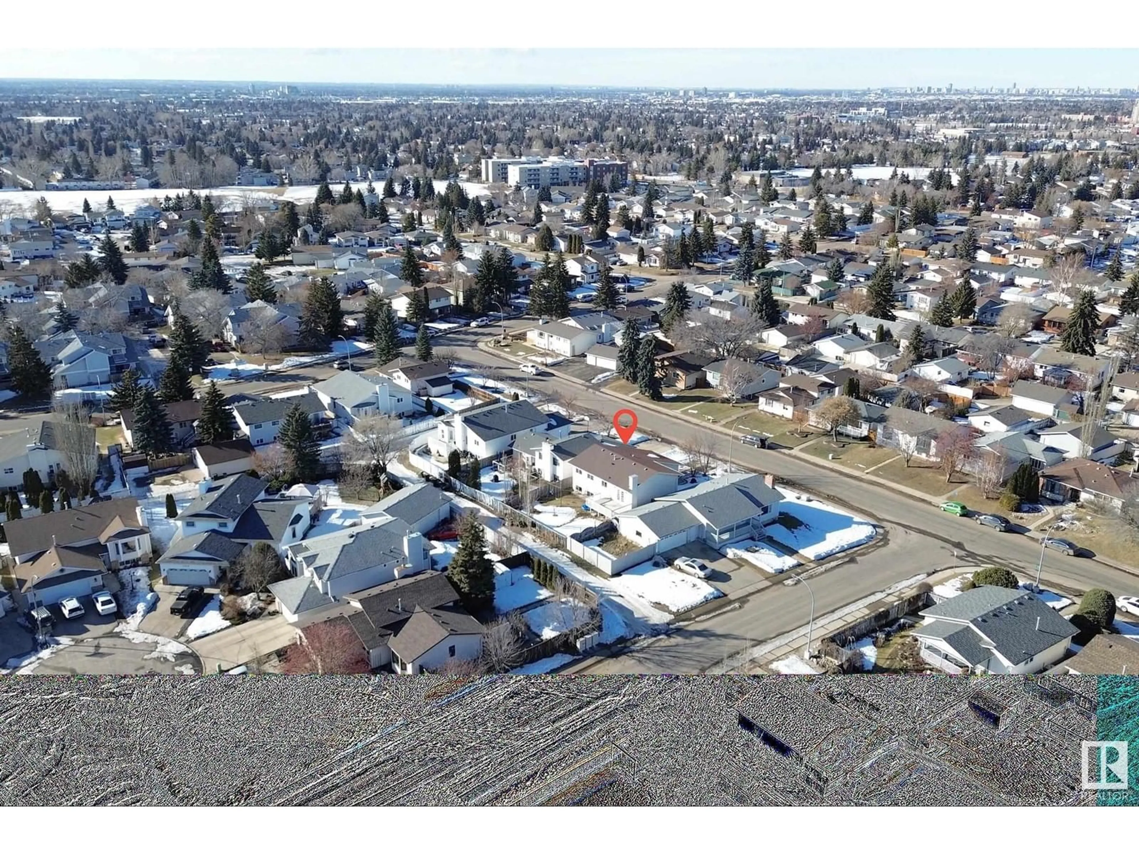 A pic from outside/outdoor area/front of a property/back of a property/a pic from drone, street for 5207 13 AV, Edmonton Alberta T6L6T6