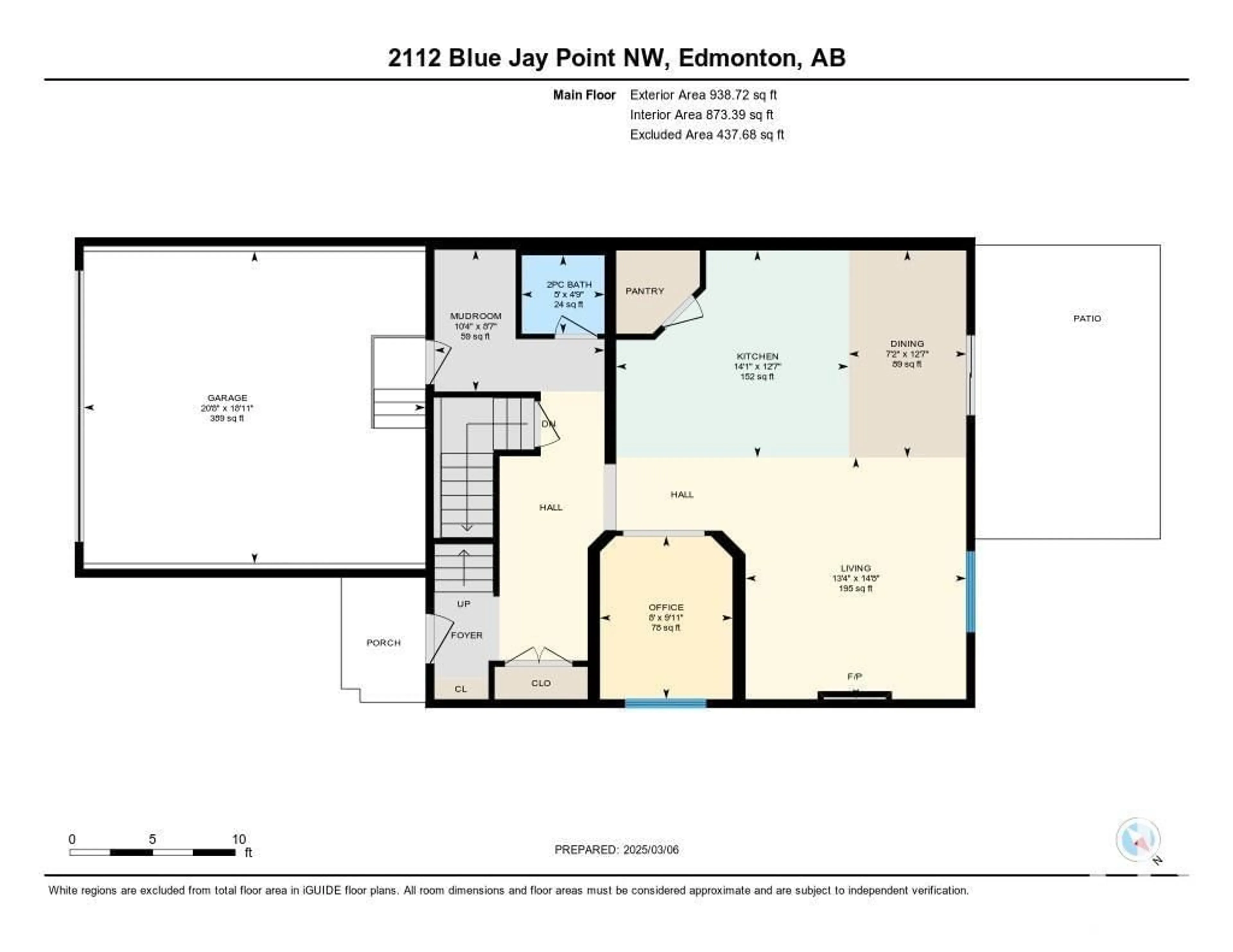 Floor plan for 2112 BLUE JAY PT NW, Edmonton Alberta T5S0H9