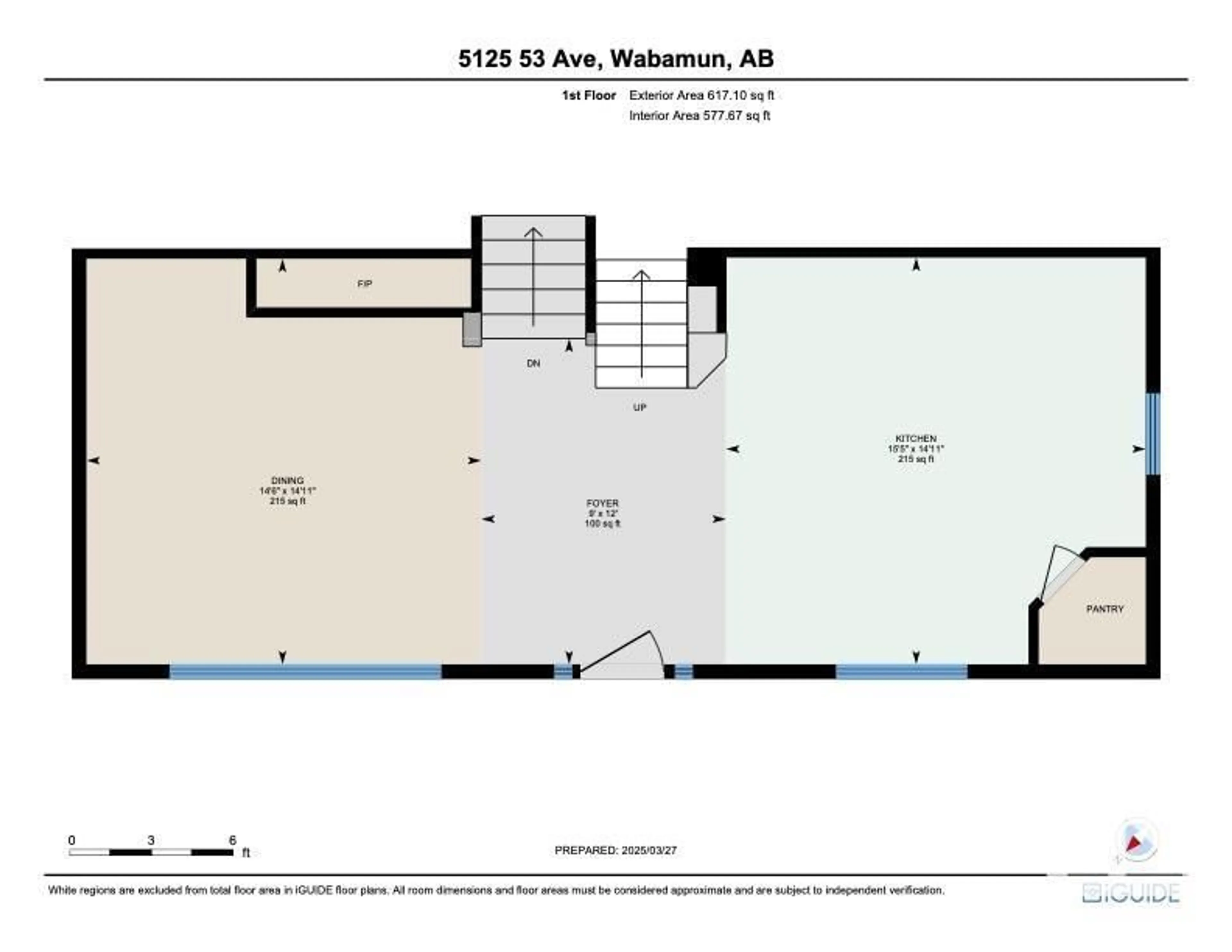 Floor plan for 5125 53 AV, Wabamun Alberta T0E2K0