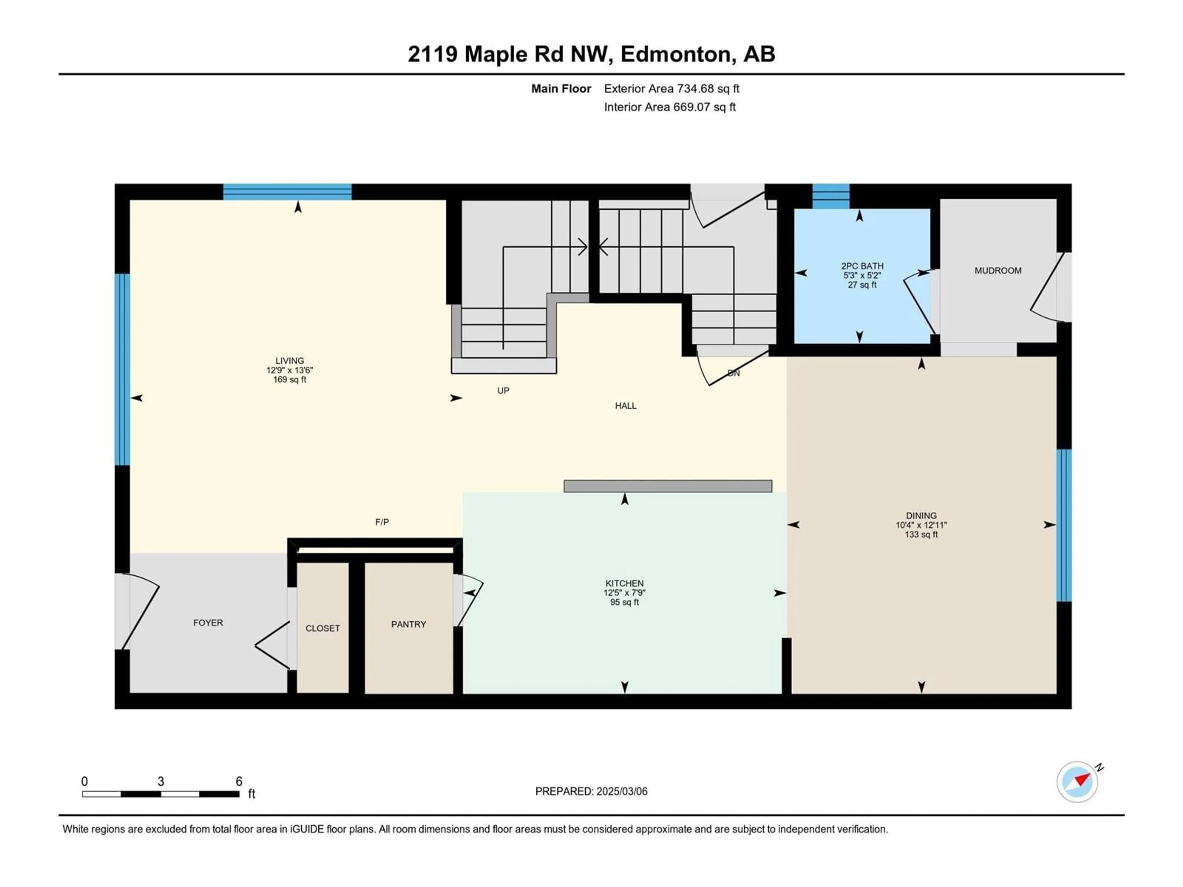 Floor plan for 2119 MAPLE RD NW NW, Edmonton Alberta T6T2L6