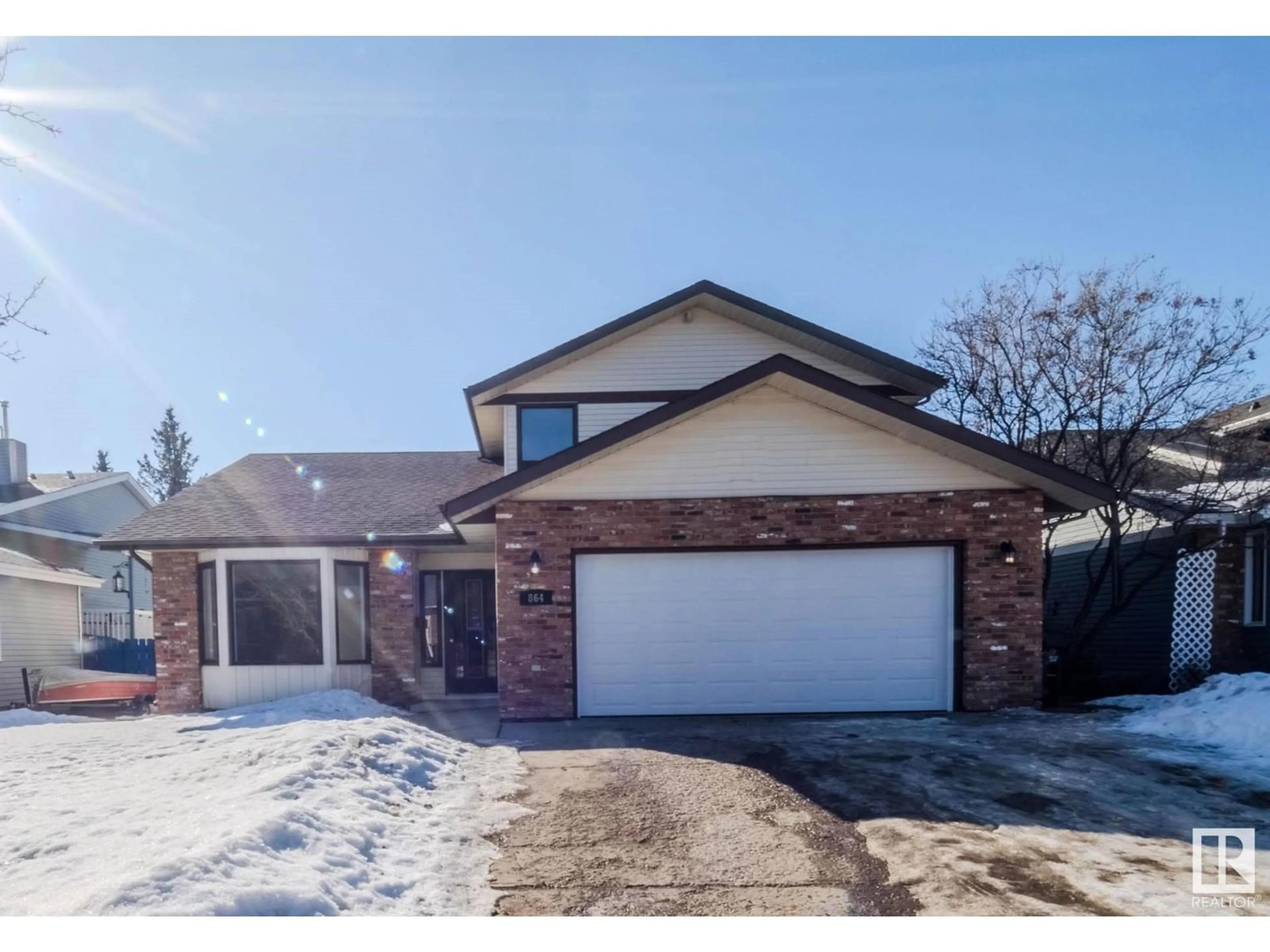 Home with brick exterior material, street for 864 VILLAGE LN, Sherwood Park Alberta T8A4L3