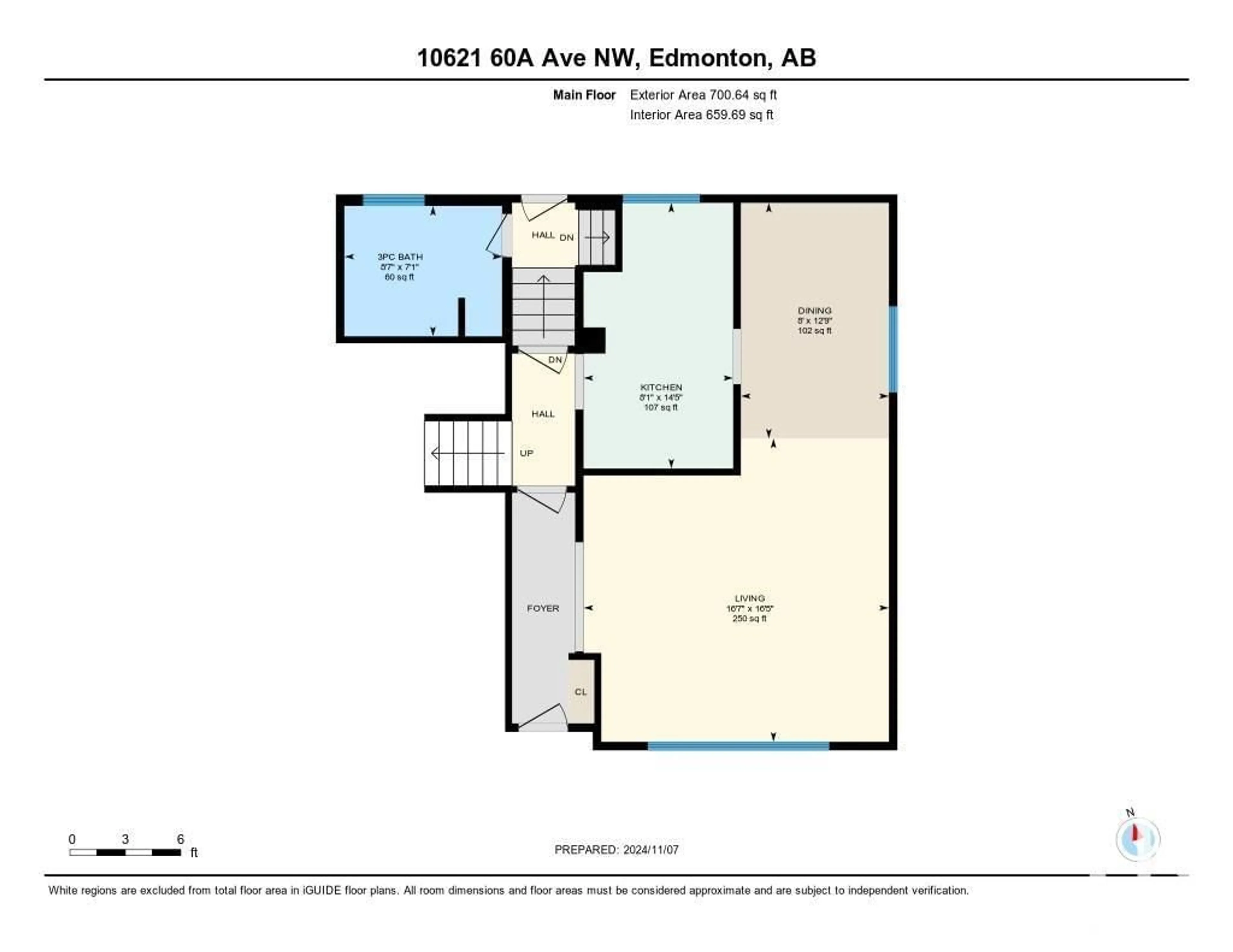 Floor plan for 10621 60A AV NW, Edmonton Alberta T6H1K5