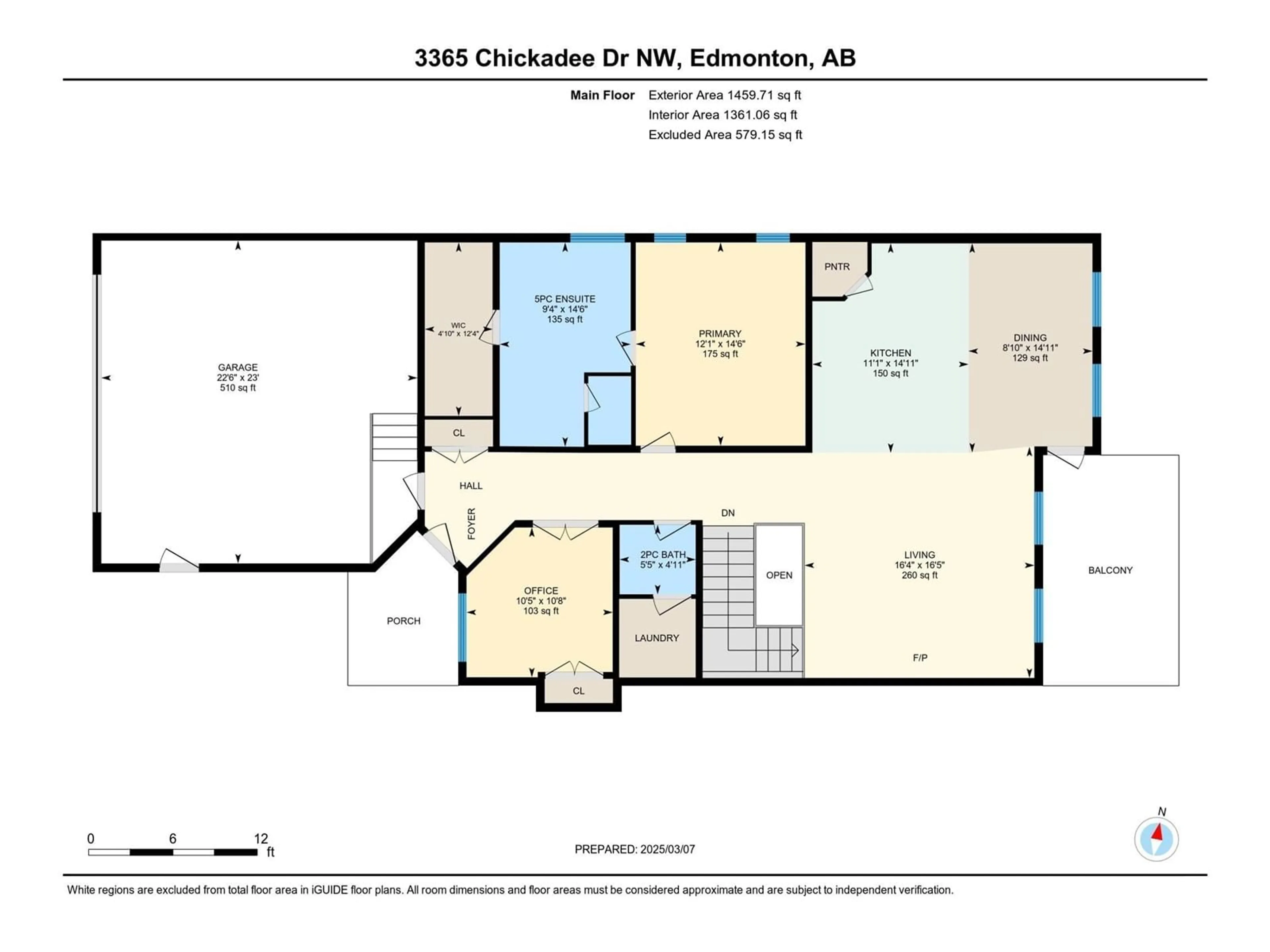 Floor plan for 3365 Chickadee NW, Edmonton Alberta T5S0K9