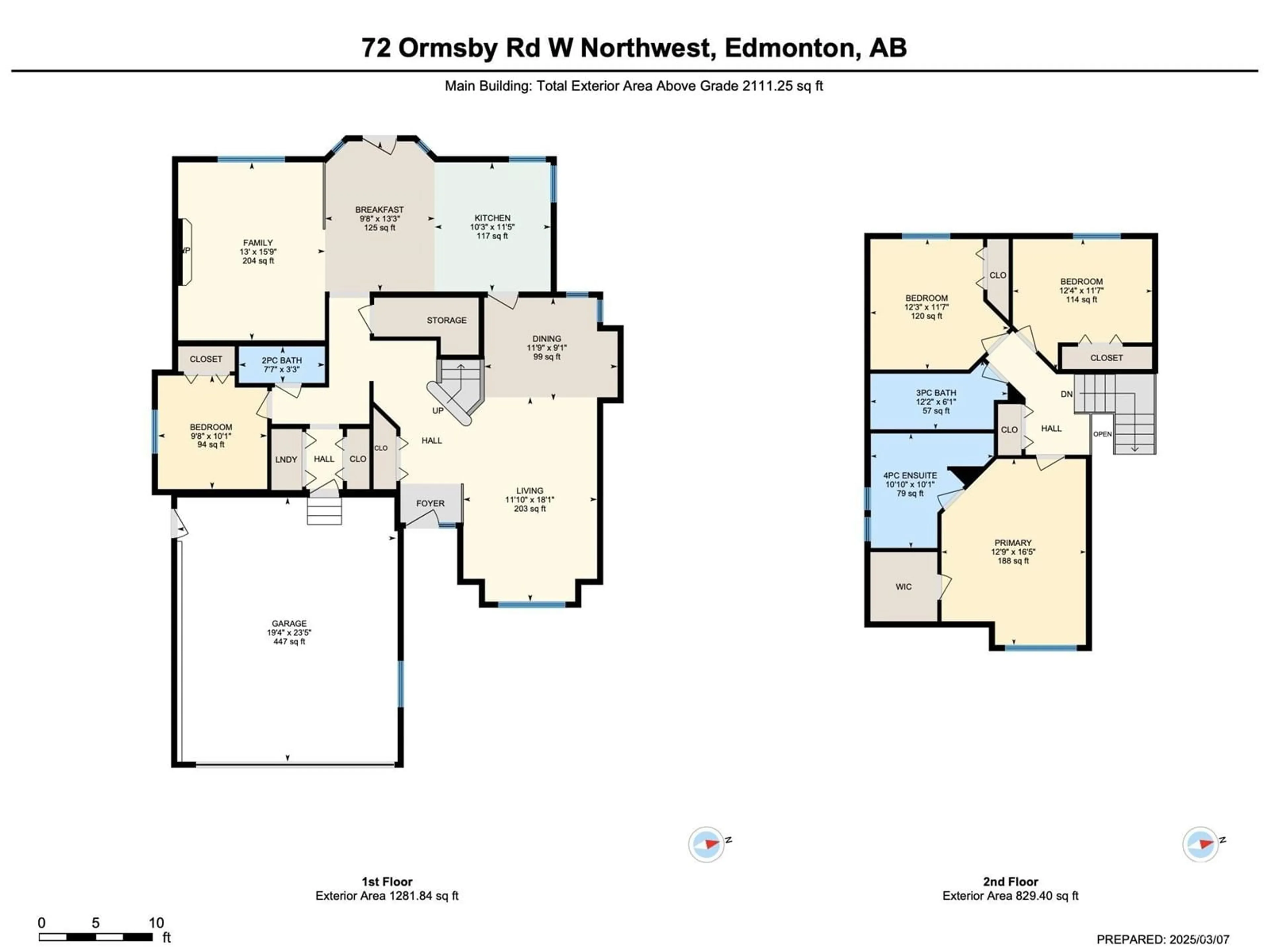 Floor plan for 72 ORMSBY W NW, Edmonton Alberta T5T5V1