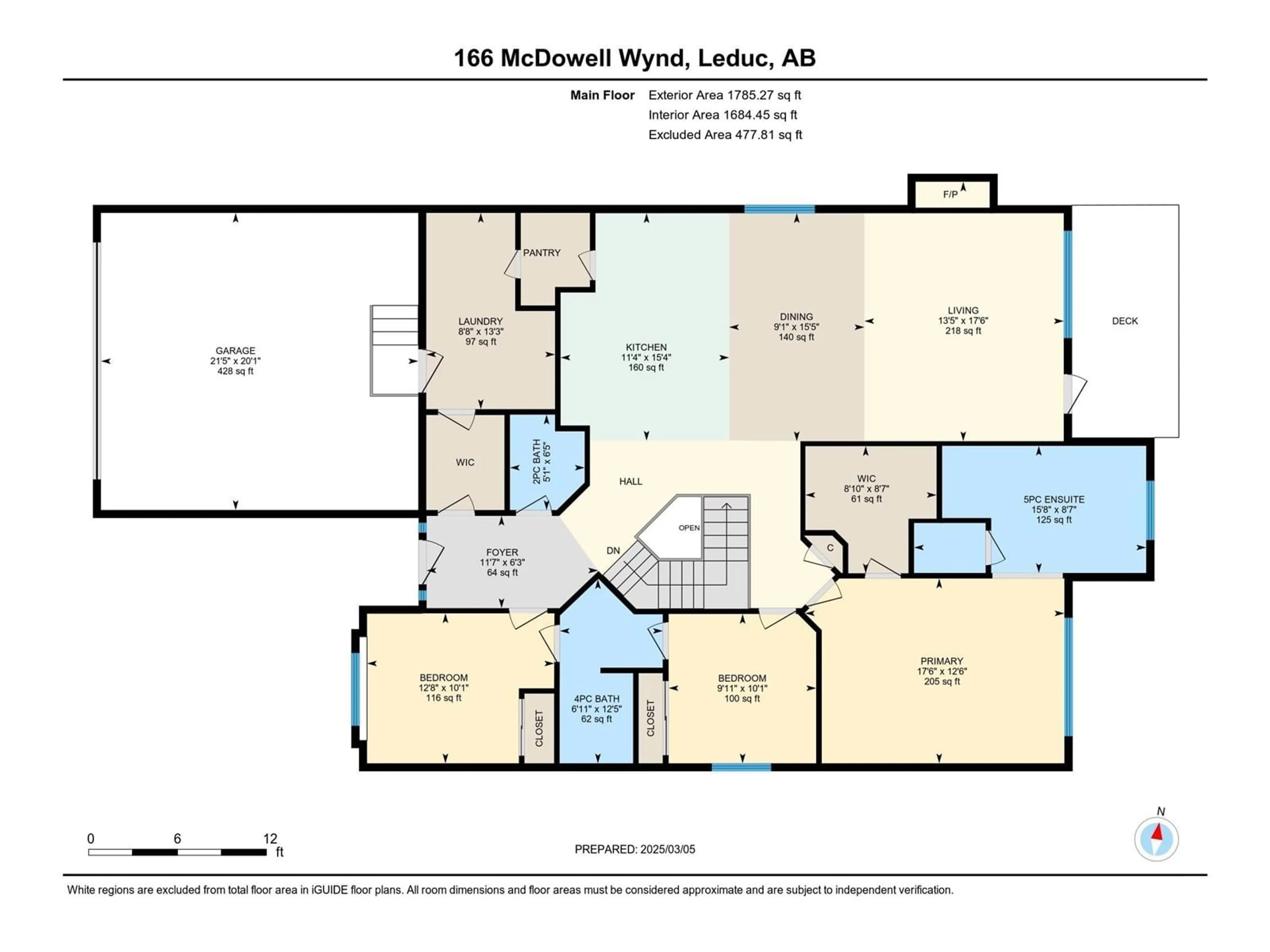 Floor plan for 166 MCDOWELL WD, Leduc Alberta T9E0M3