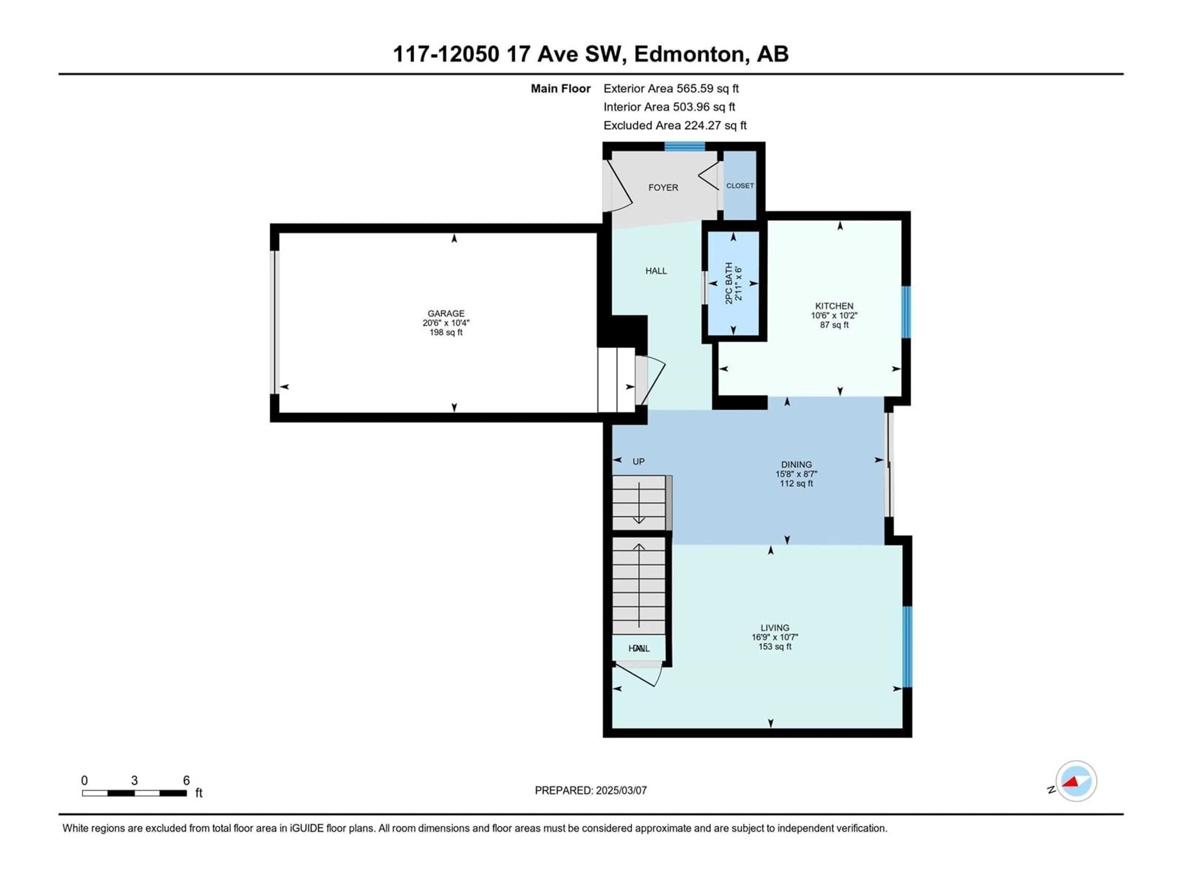 Floor plan for #117 12050 17 AV SW, Edmonton Alberta T6W1X4