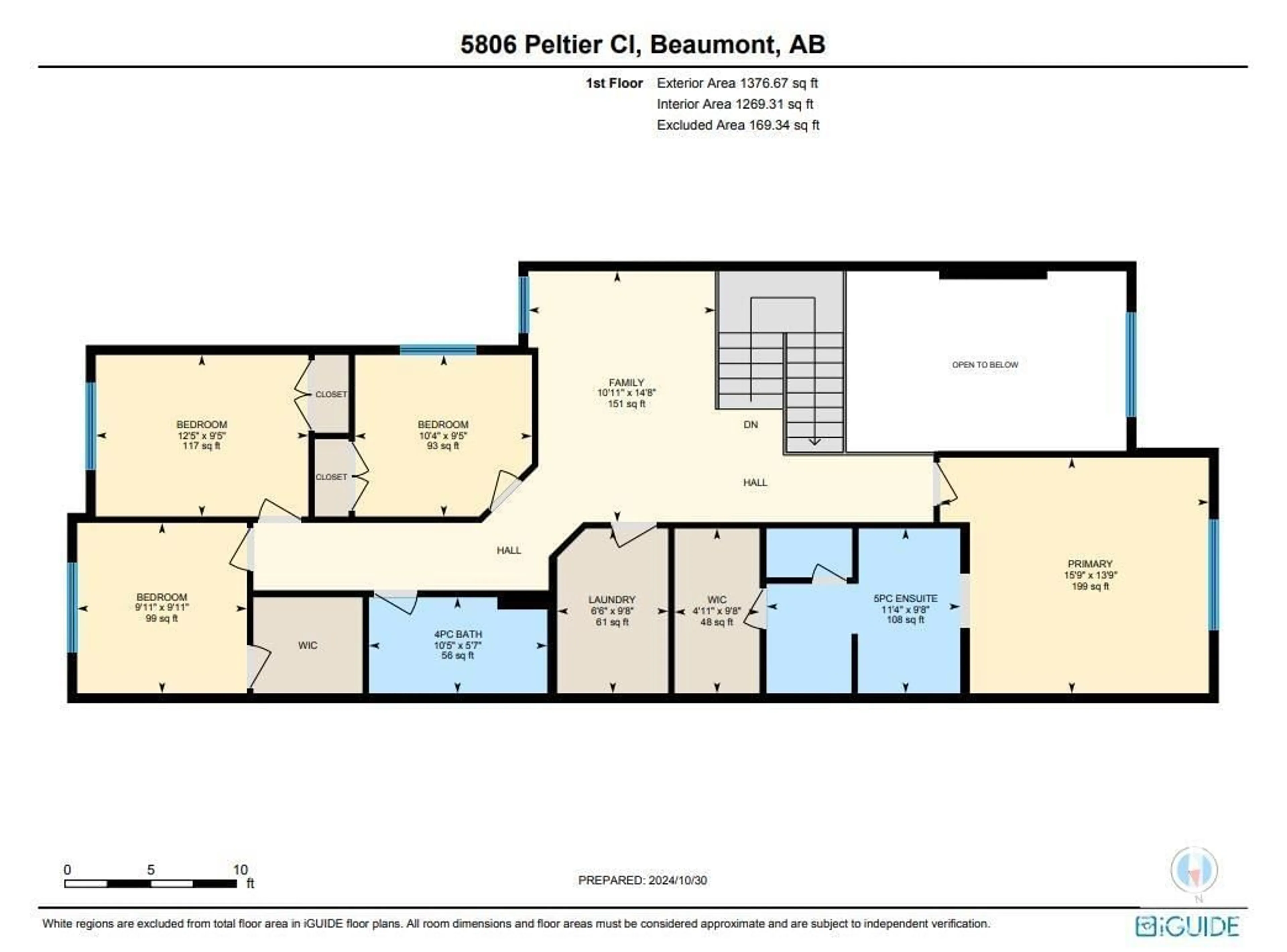 Floor plan for 5806 PELTIER CLOSE, Beaumont Alberta T4X2Z1