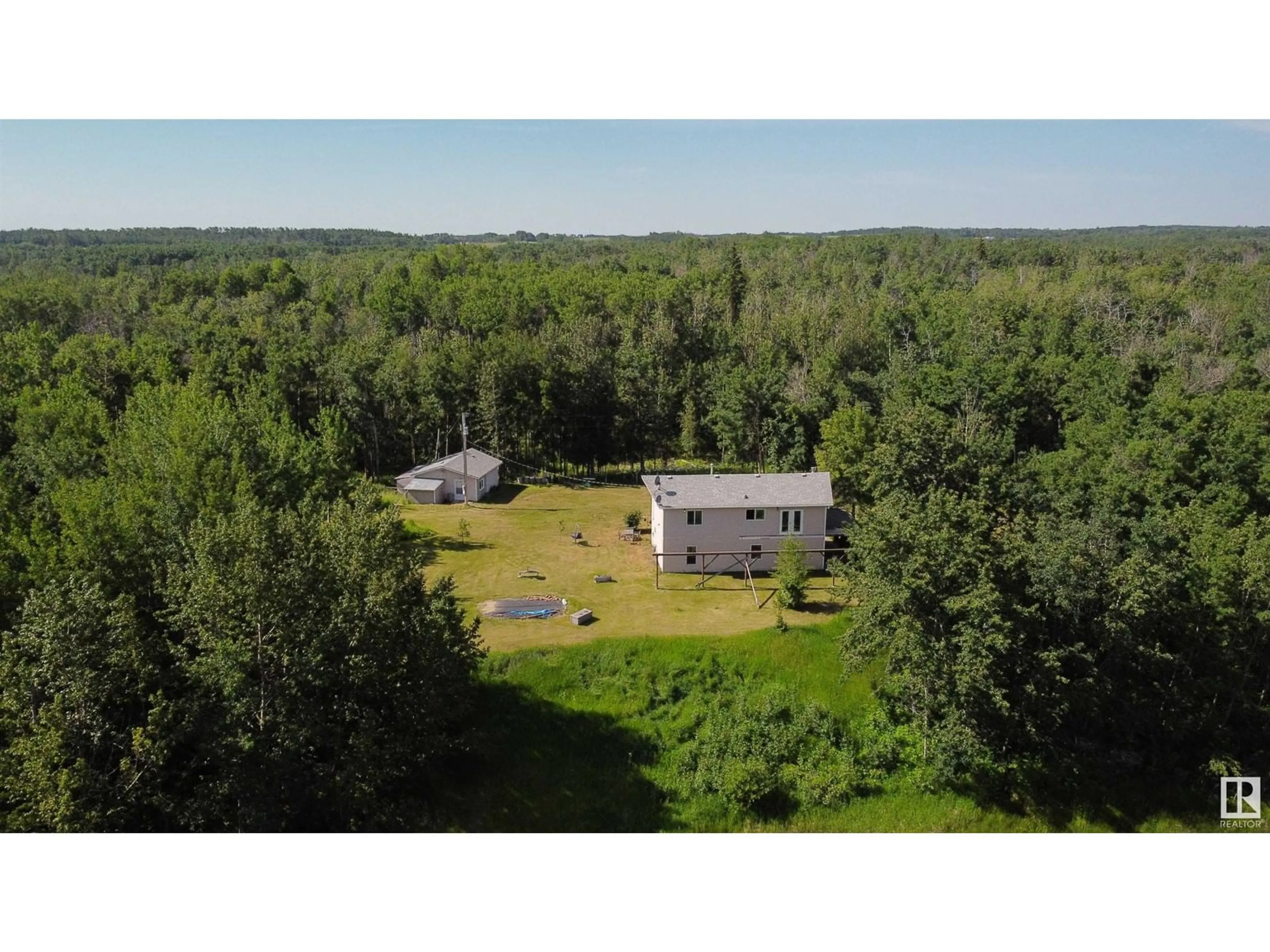 A pic from outside/outdoor area/front of a property/back of a property/a pic from drone, forest/trees view for 51431 RR 193, Rural Beaver County Alberta T0B4J5