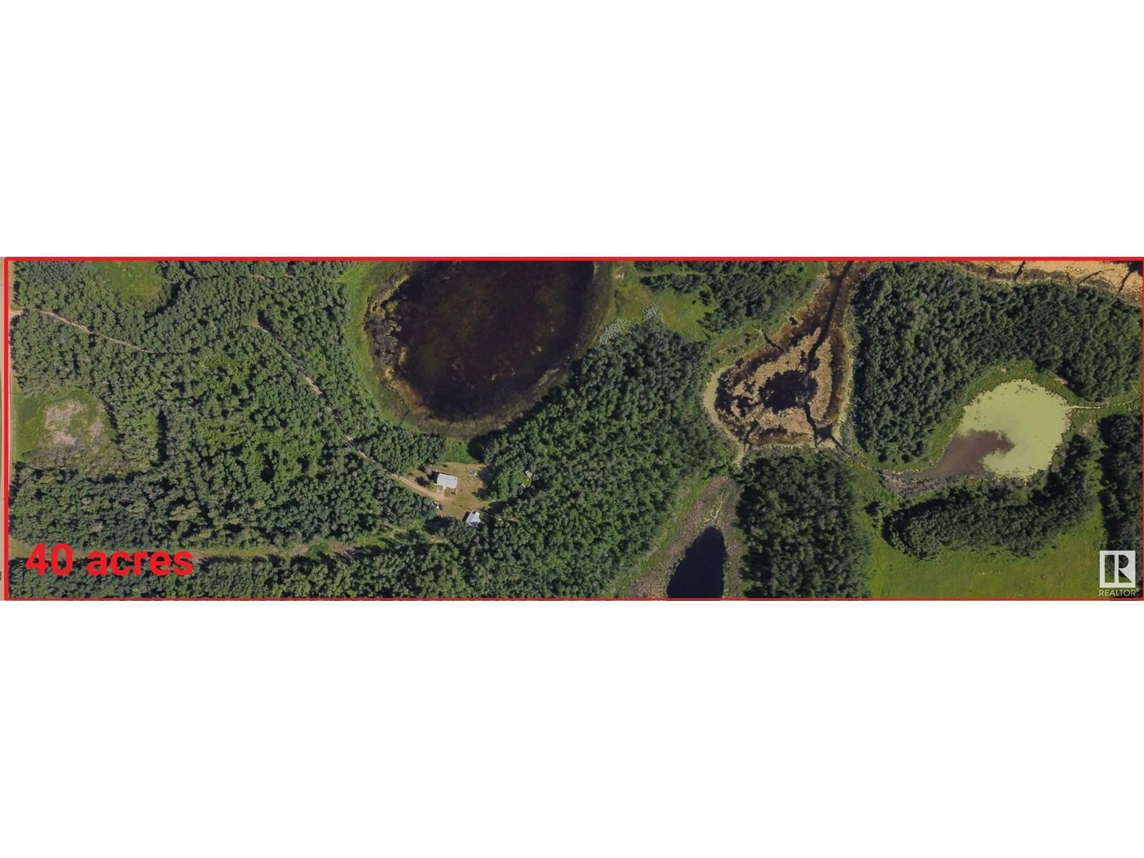 A pic from outside/outdoor area/front of a property/back of a property/a pic from drone, forest/trees view for 51431 RR 193, Rural Beaver County Alberta T0B4J5