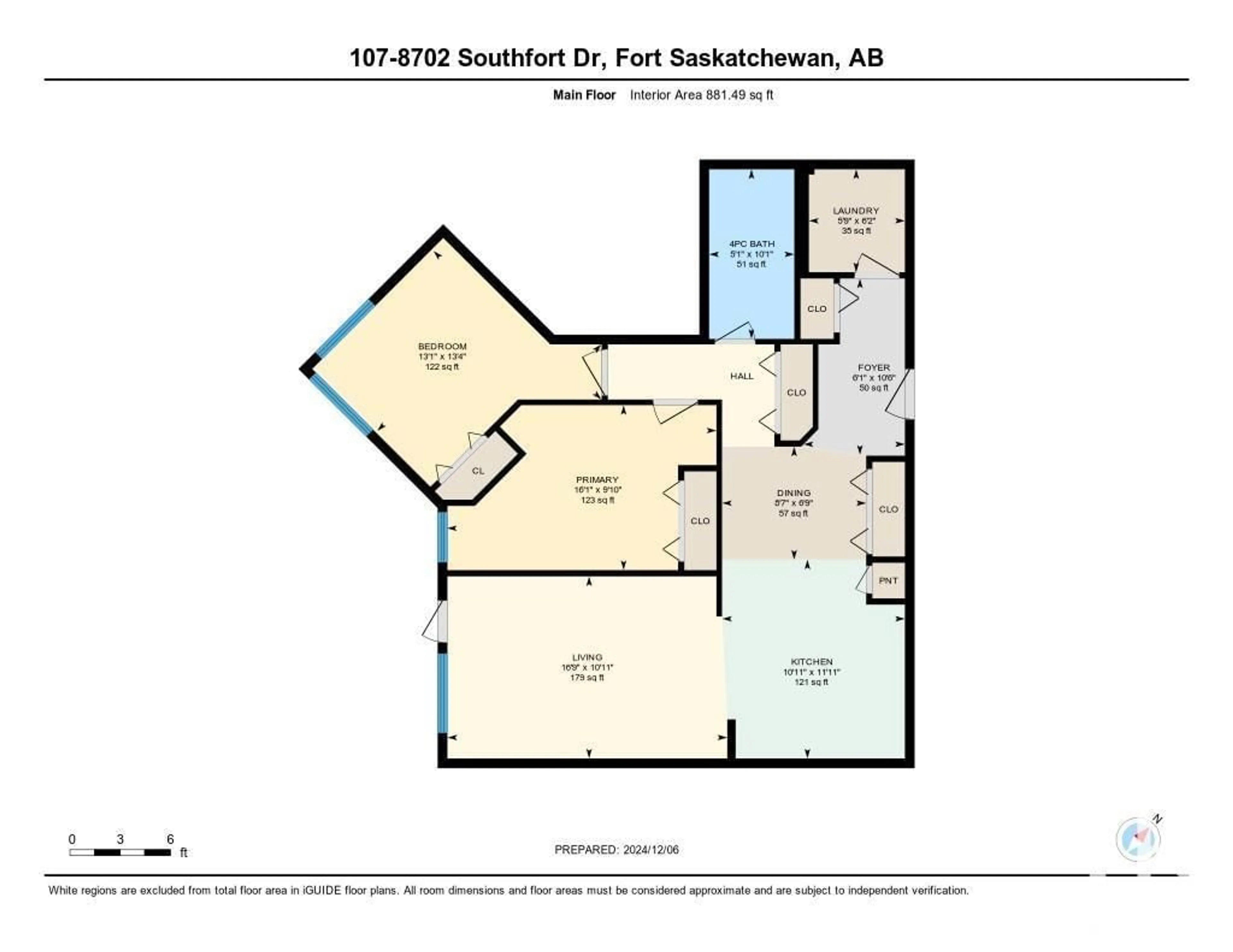 Floor plan for #107 8702 SOUTHFORT DR, Fort Saskatchewan Alberta T8L4R6