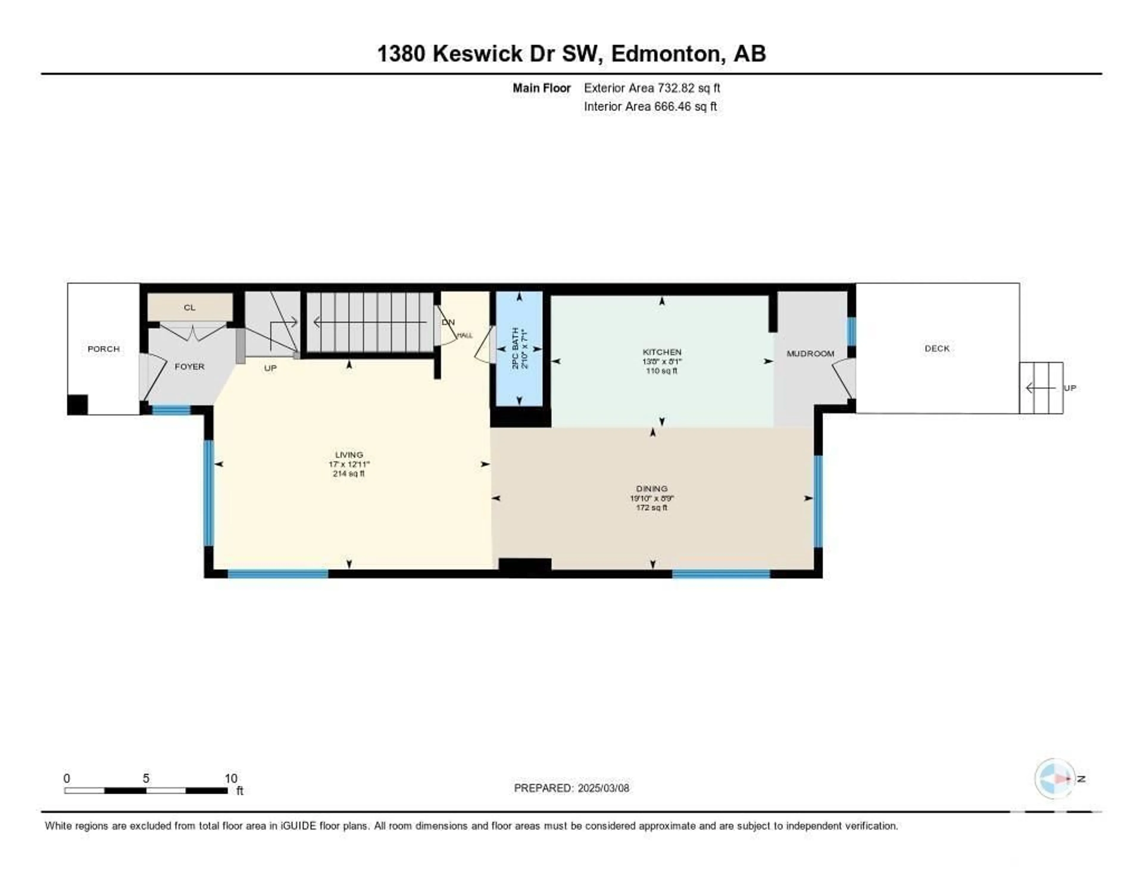 Floor plan for 1380 KESWICK DR SW, Edmonton Alberta T6W4T9