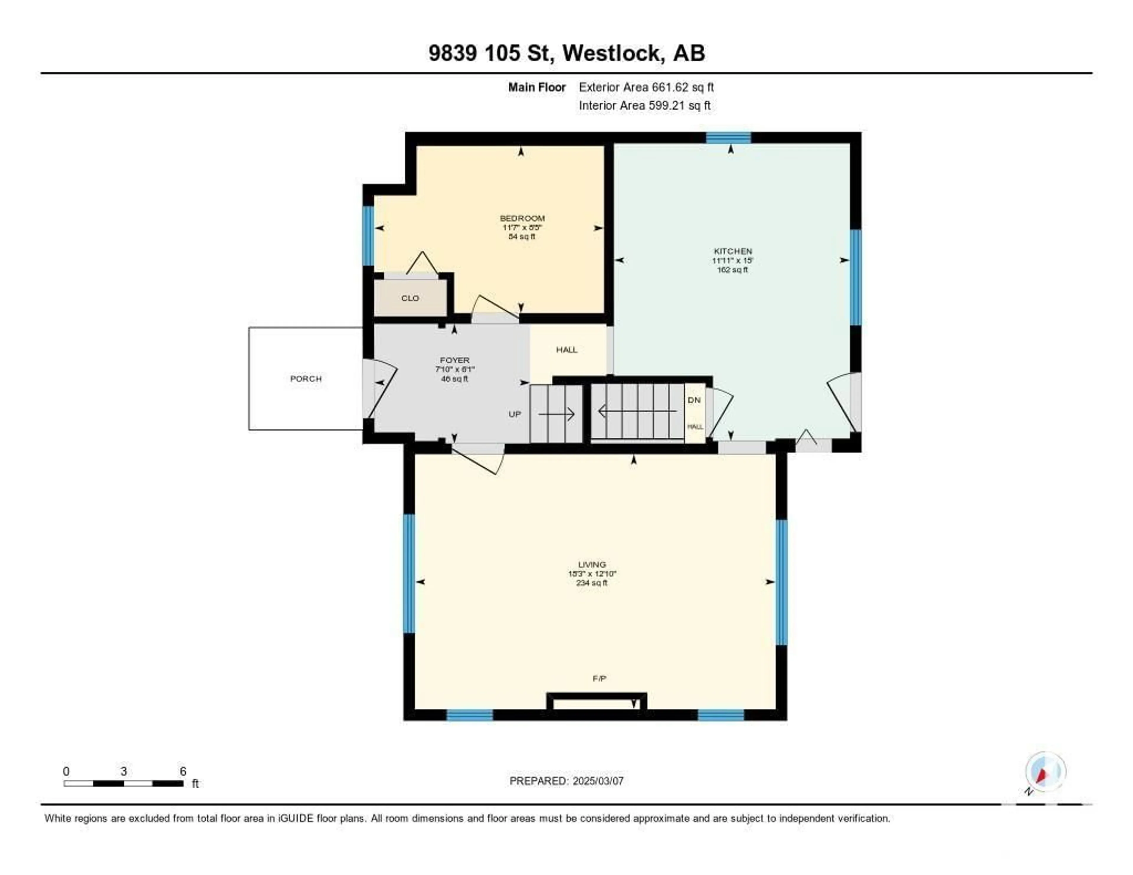 Floor plan for 9839 105 ST, Westlock Alberta T7P1S8