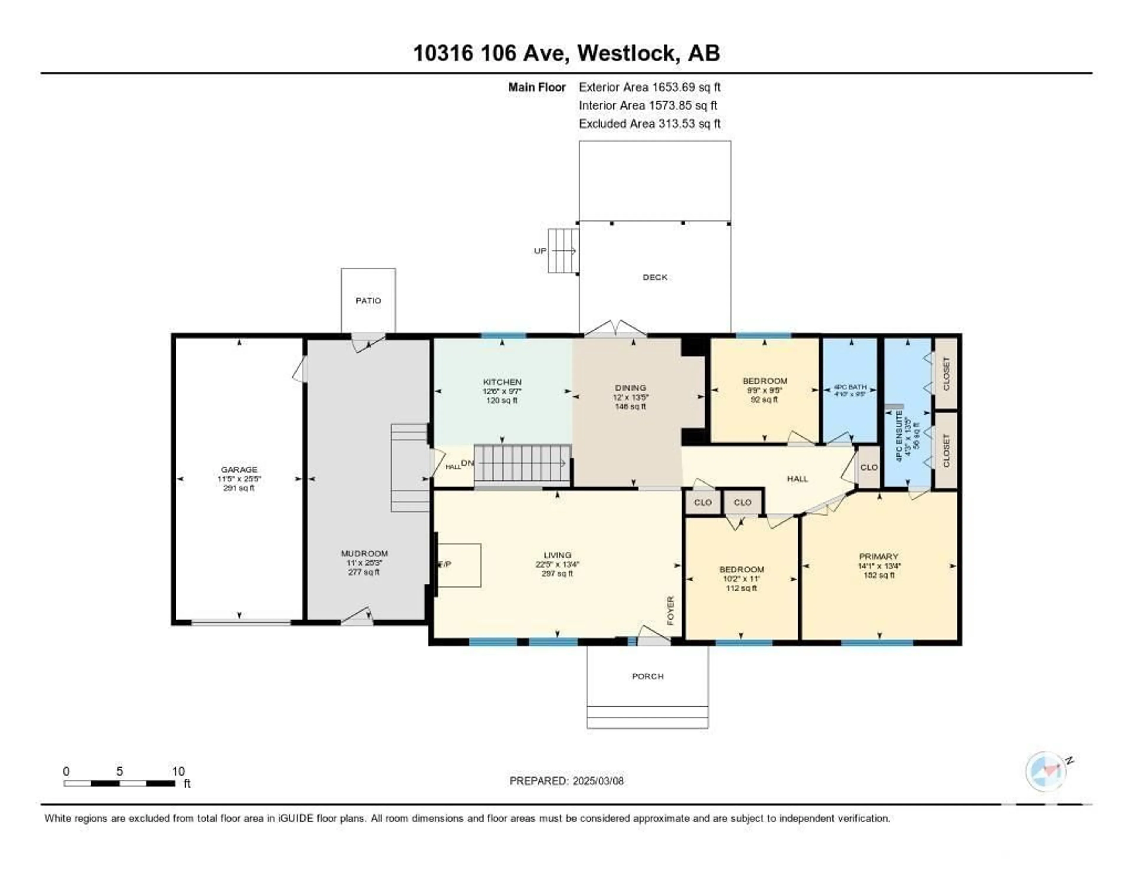 Floor plan for 10316 106 AV, Westlock Alberta T7P1L6