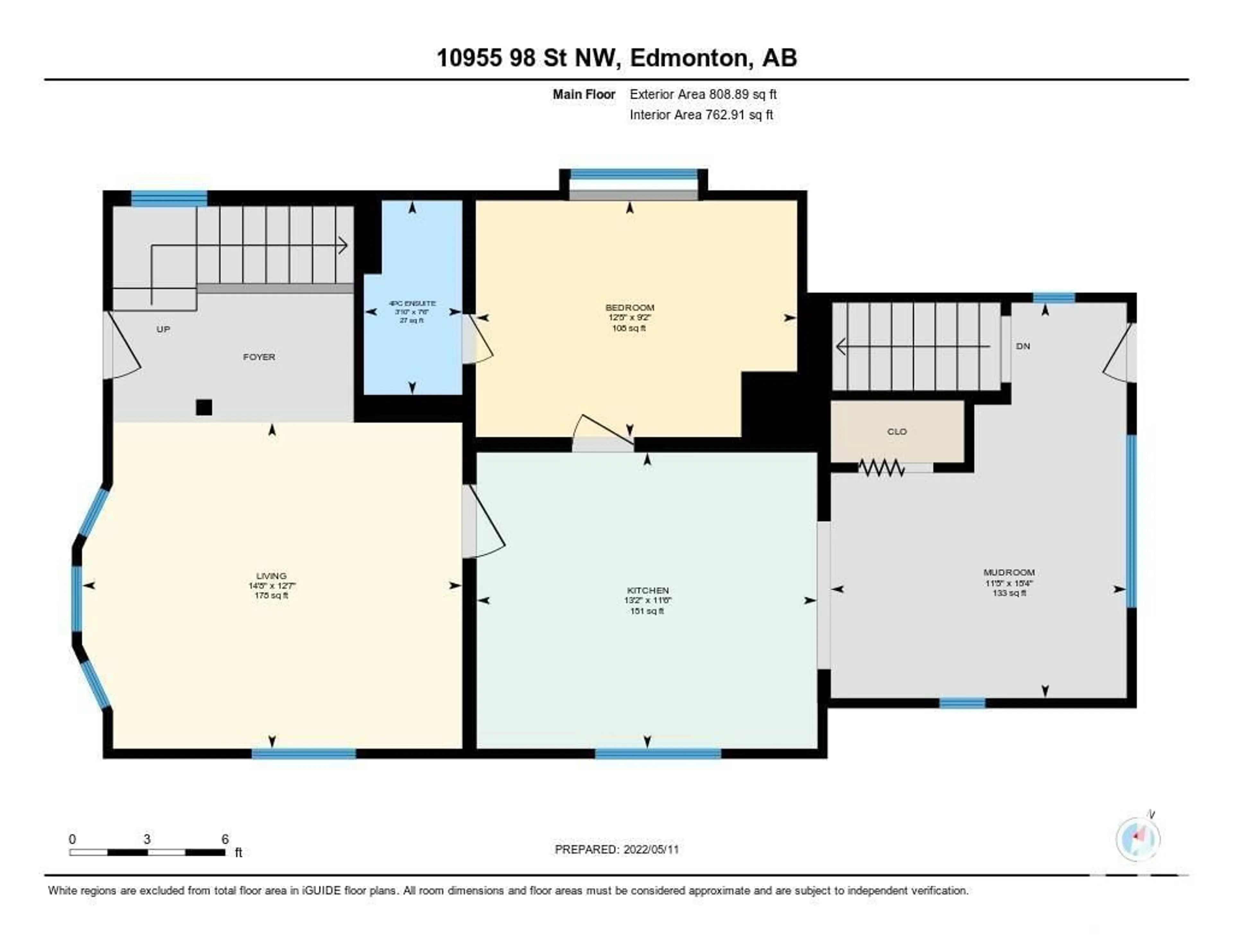 Floor plan for 10955 98 ST NW, Edmonton Alberta T5H2P7