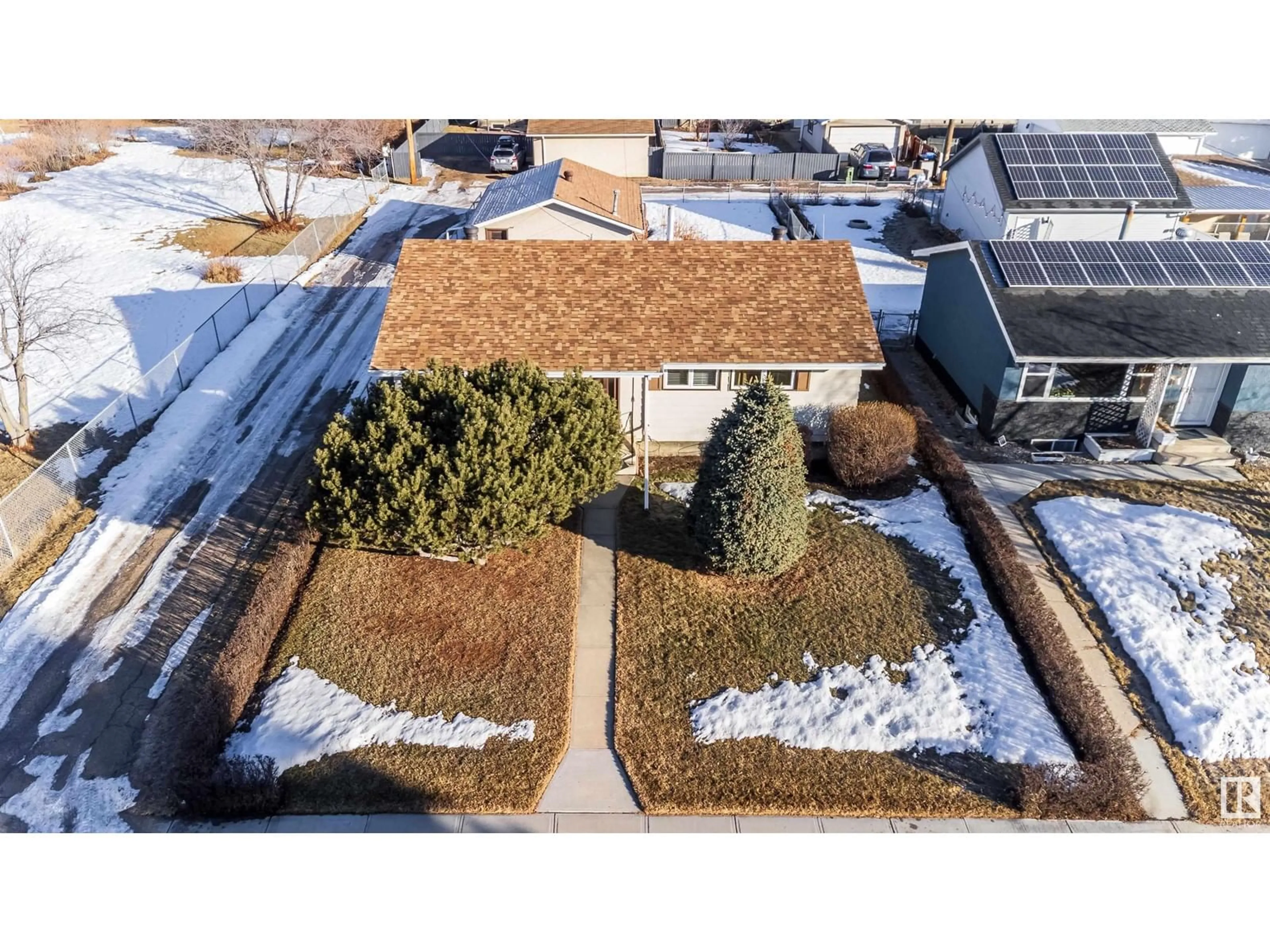 A pic from outside/outdoor area/front of a property/back of a property/a pic from drone, street for 10312 135A AV NW, Edmonton Alberta T5E1S7