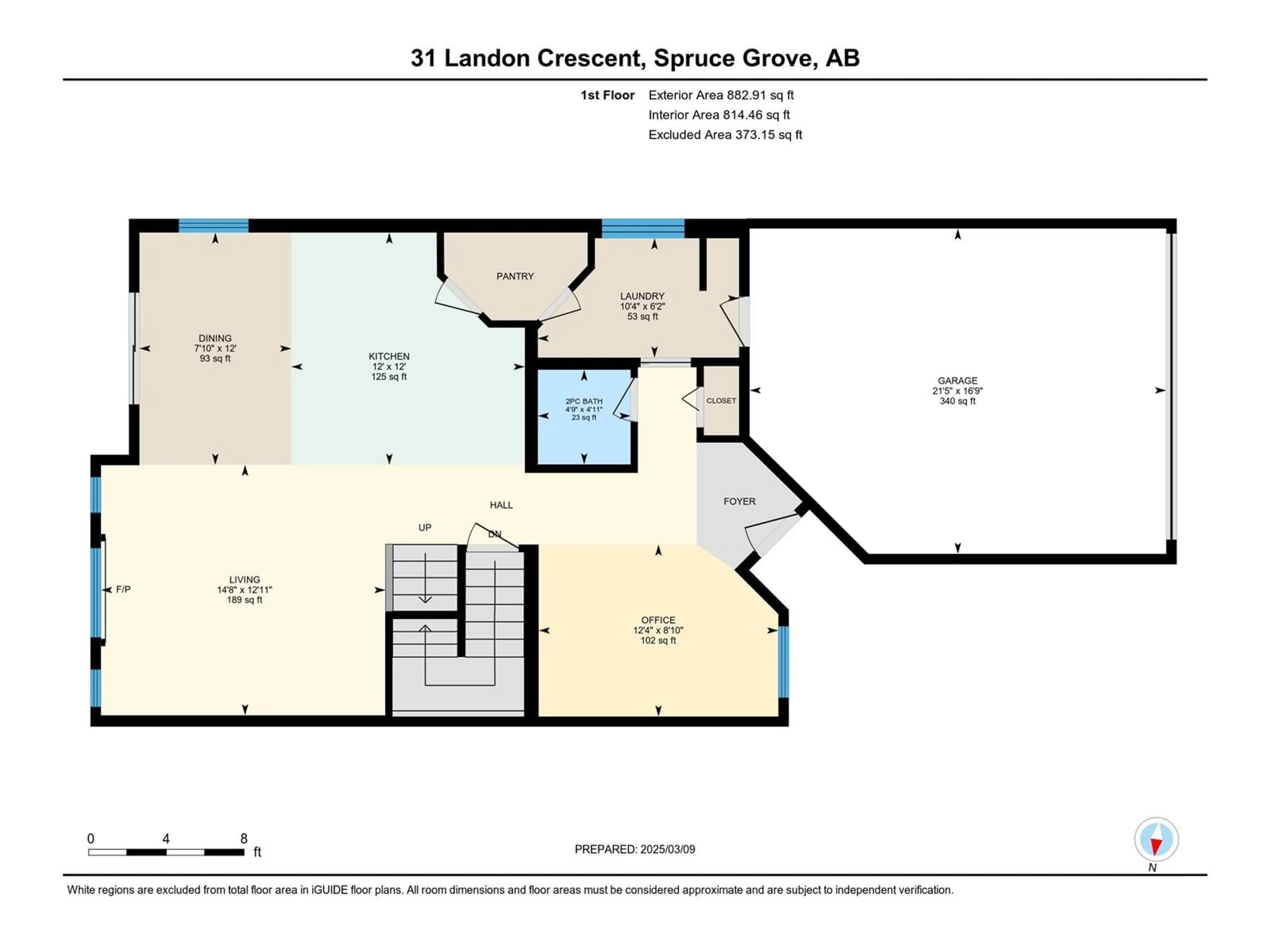 Floor plan for 31 LANDON CR, Spruce Grove Alberta T7X0E4