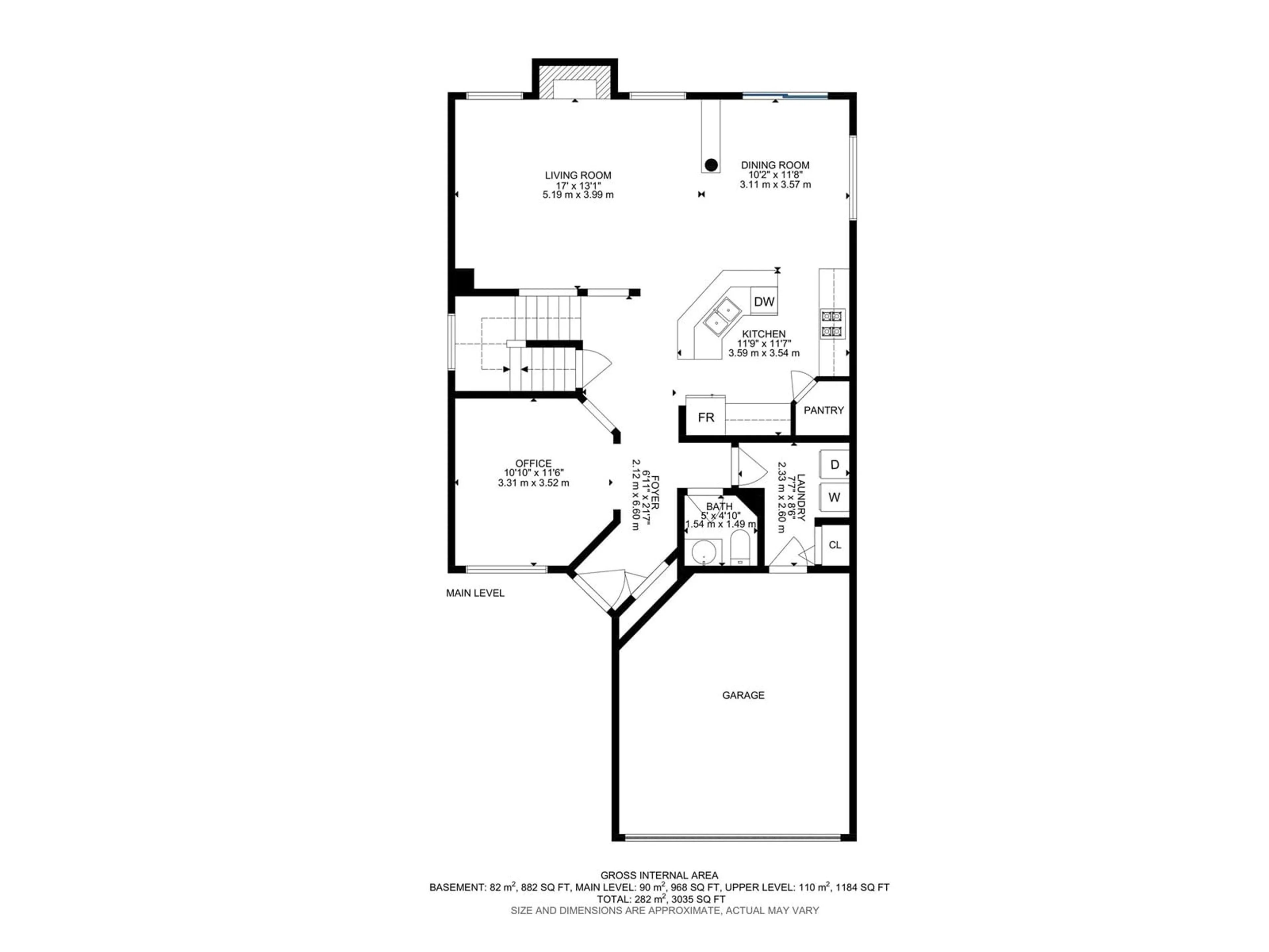 Floor plan for 69 HAMILTON CR, St. Albert Alberta T3G3Y1