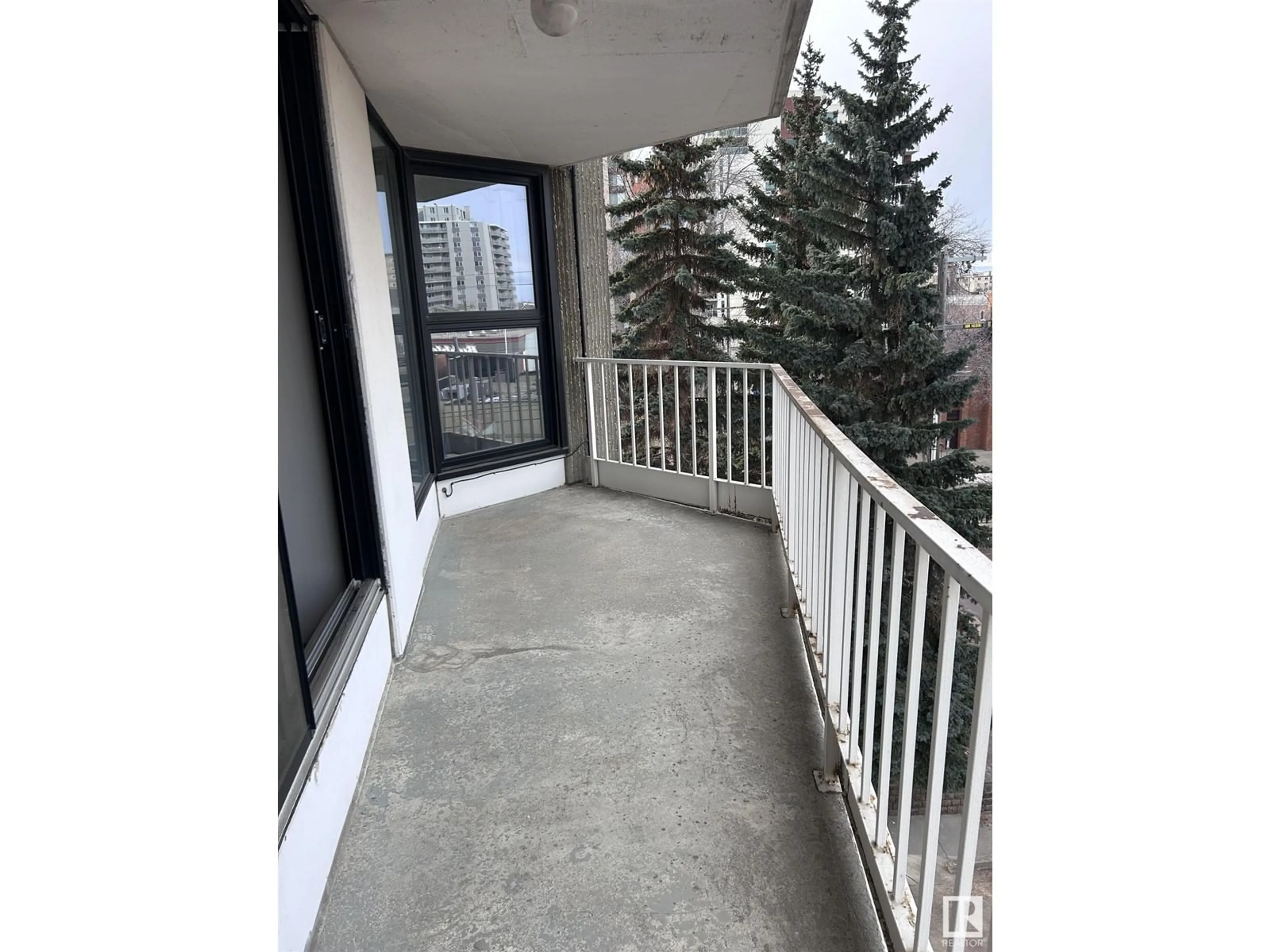 Balcony in the apartment, unknown for #406 10045 117 ST NW, Edmonton Alberta T5K1W8