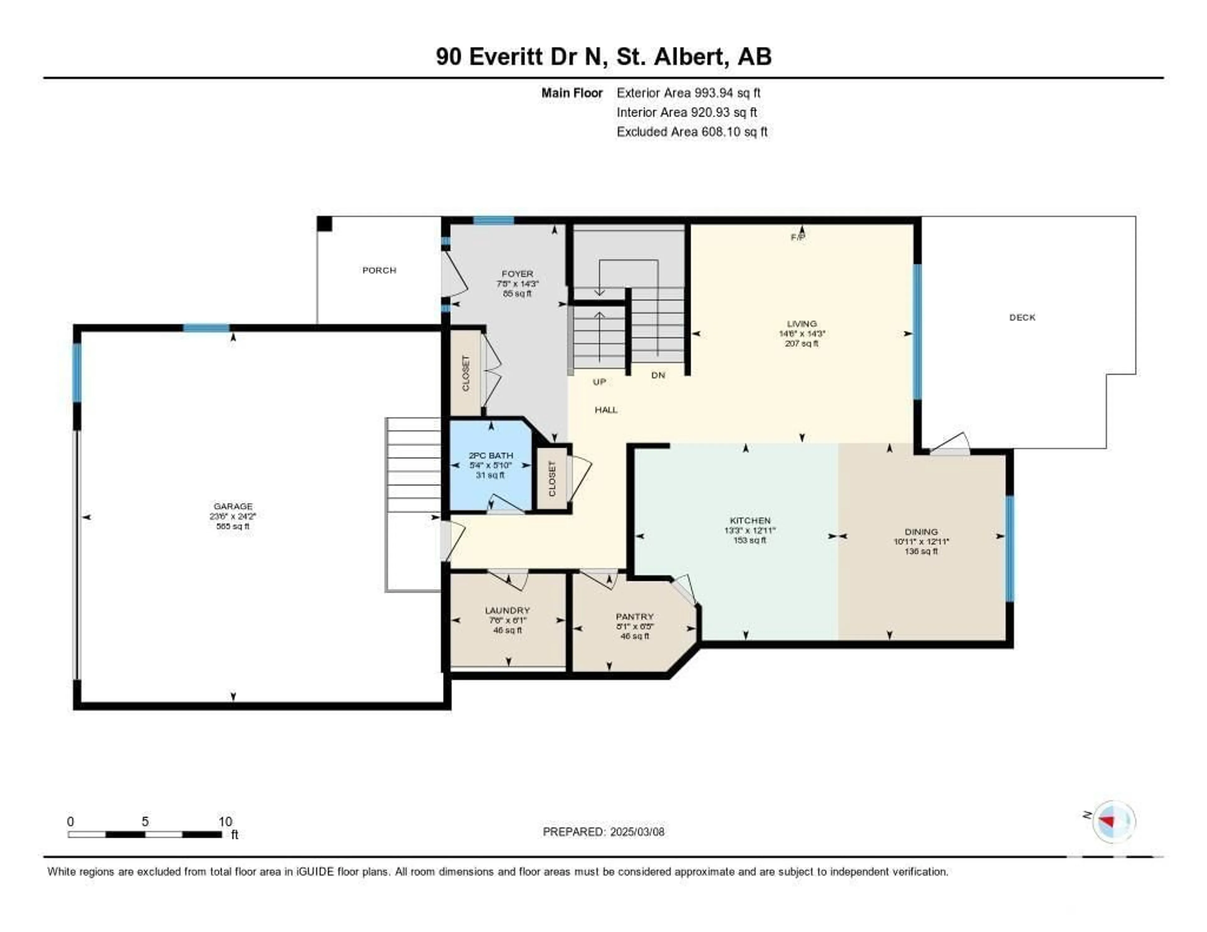 Floor plan for 90 EVERITT DR N, St. Albert Alberta T8N4L2