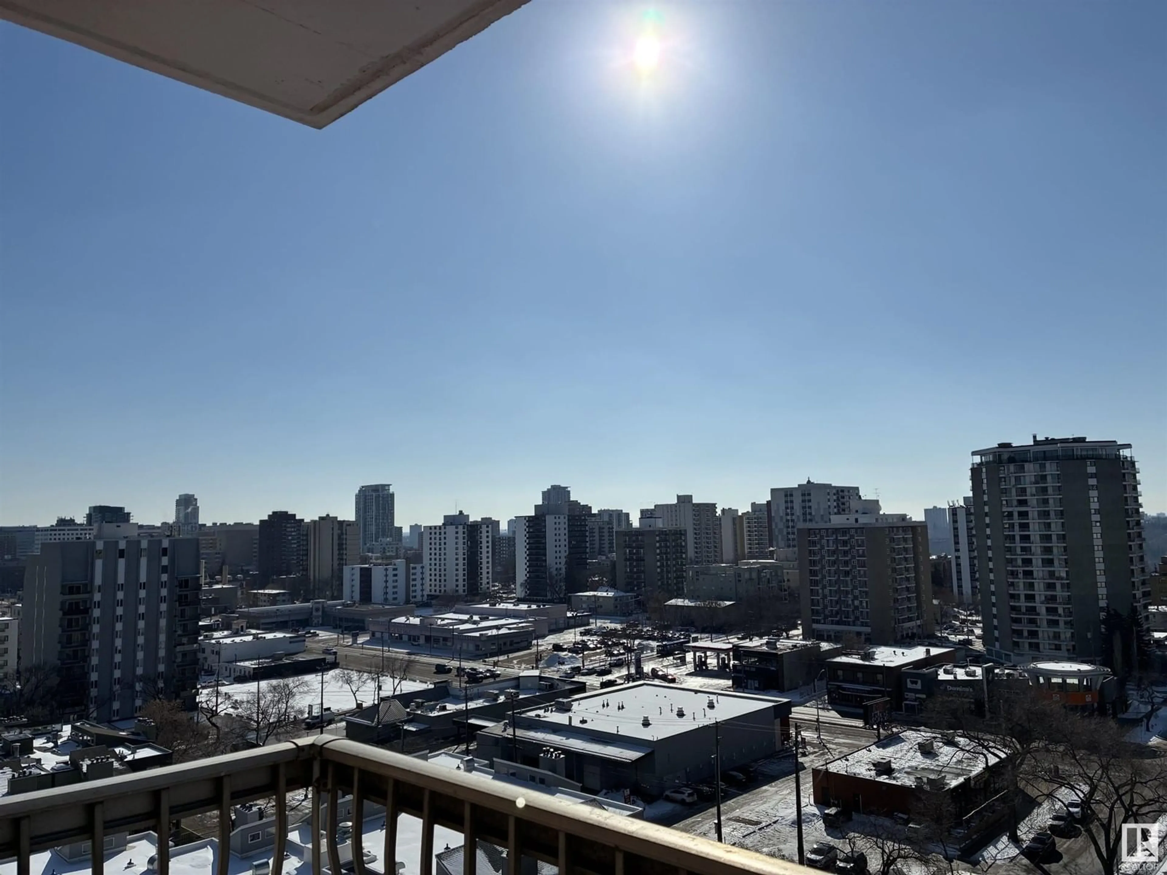 Balcony in the apartment, city buildings view from balcony for 1305 117 ST, Edmonton Alberta T5K2J2