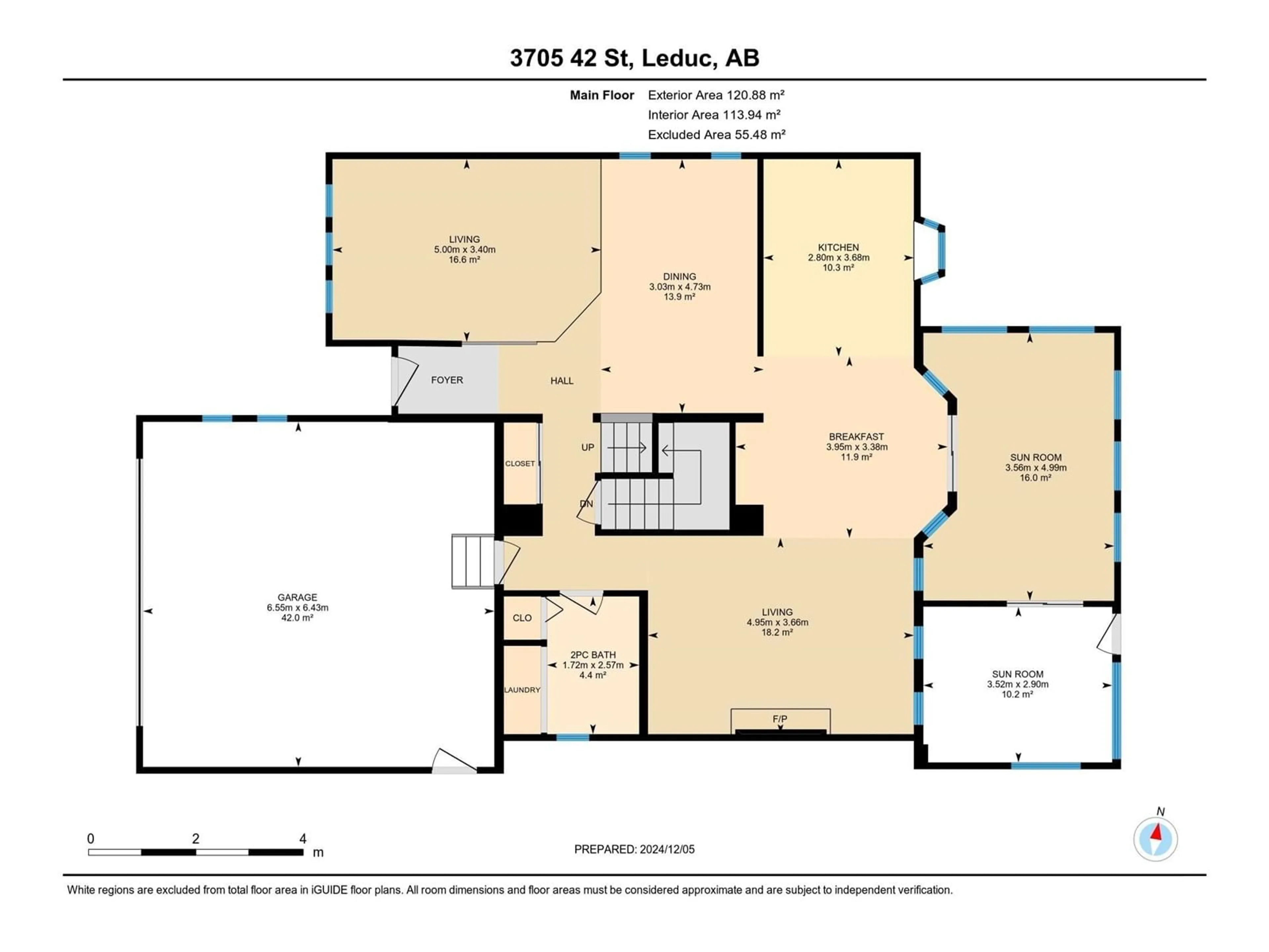 Floor plan for 3705 42 ST, Leduc Alberta T9E6A5