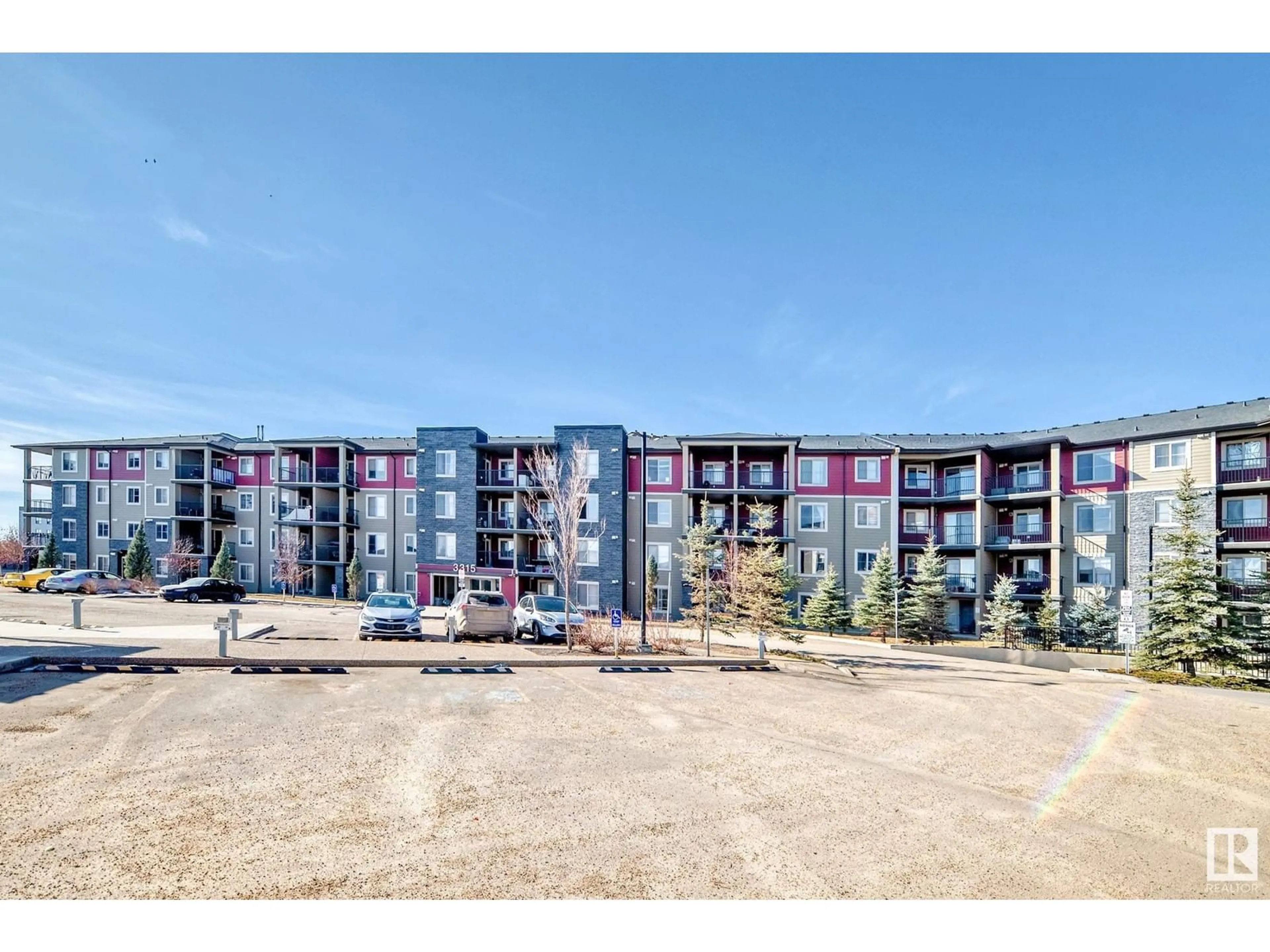 A pic from outside/outdoor area/front of a property/back of a property/a pic from drone, unknown for #418 3315 JAMES MOWATT TR SW, Edmonton Alberta T6W3L9