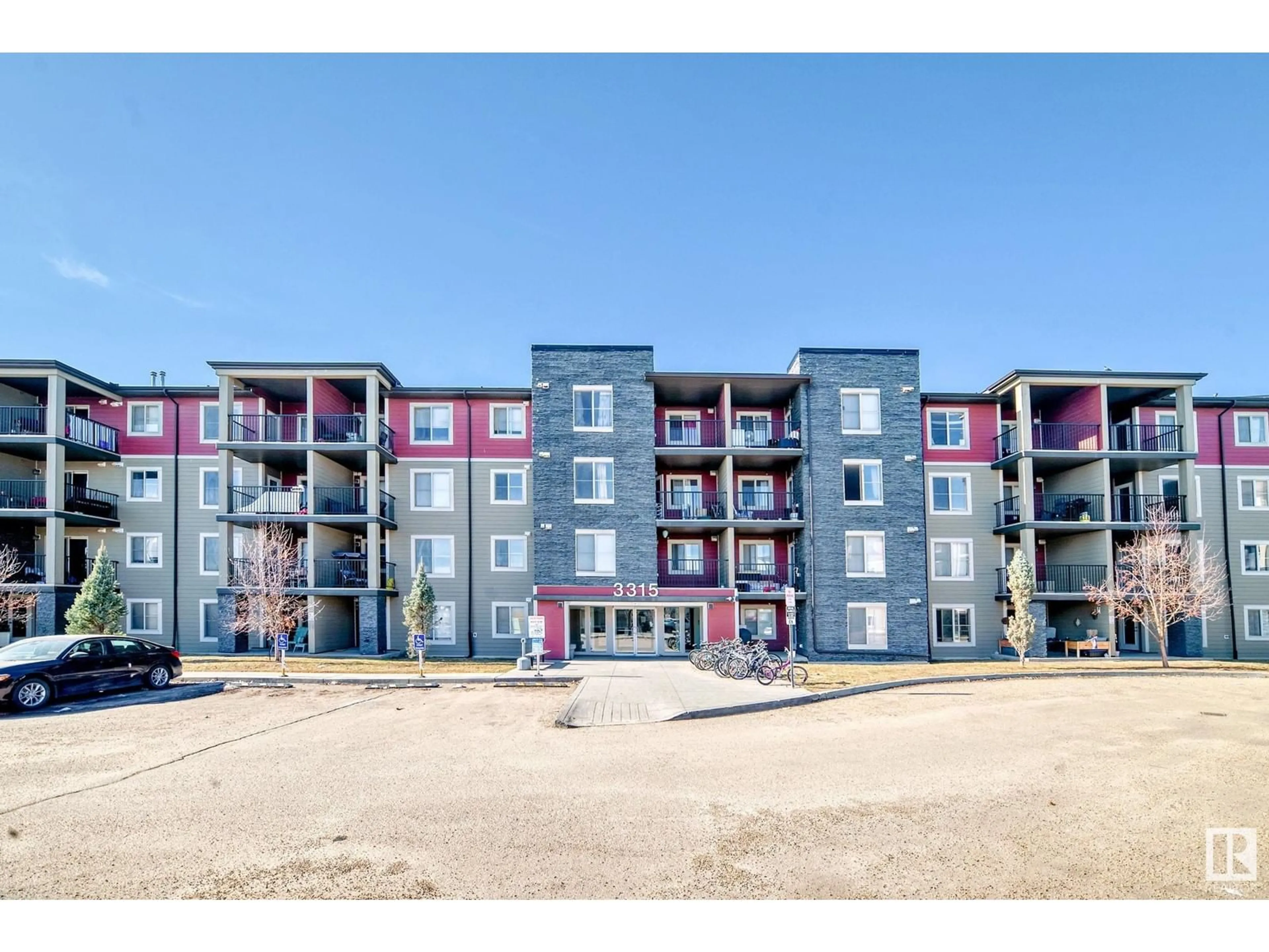 A pic from outside/outdoor area/front of a property/back of a property/a pic from drone, building for #418 3315 JAMES MOWATT TR SW, Edmonton Alberta T6W3L9