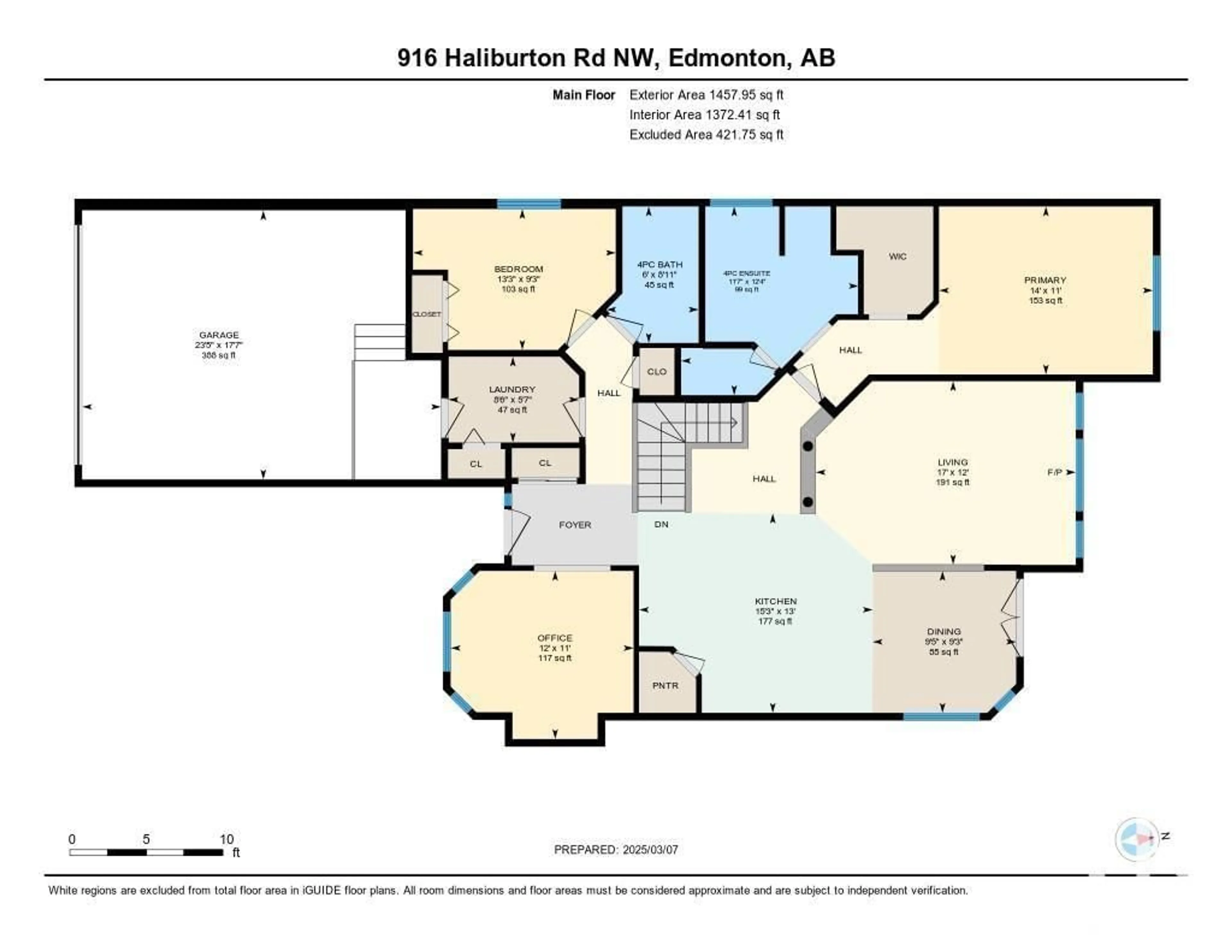 Floor plan for 916 HALIBURTON RD NW, Edmonton Alberta T6R2X5