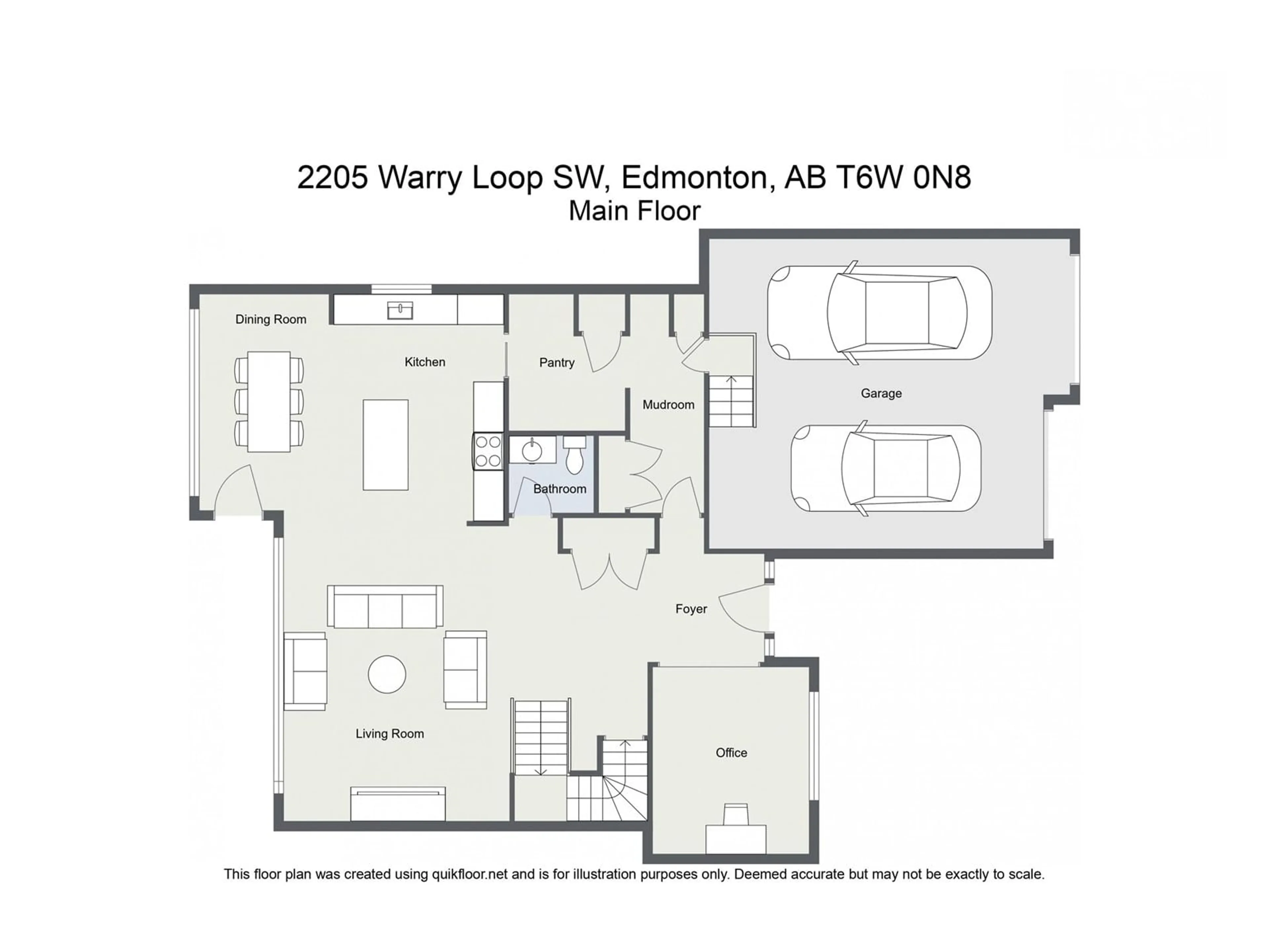 Floor plan for 2205 WARRY LO SW, Edmonton Alberta T6W0N8