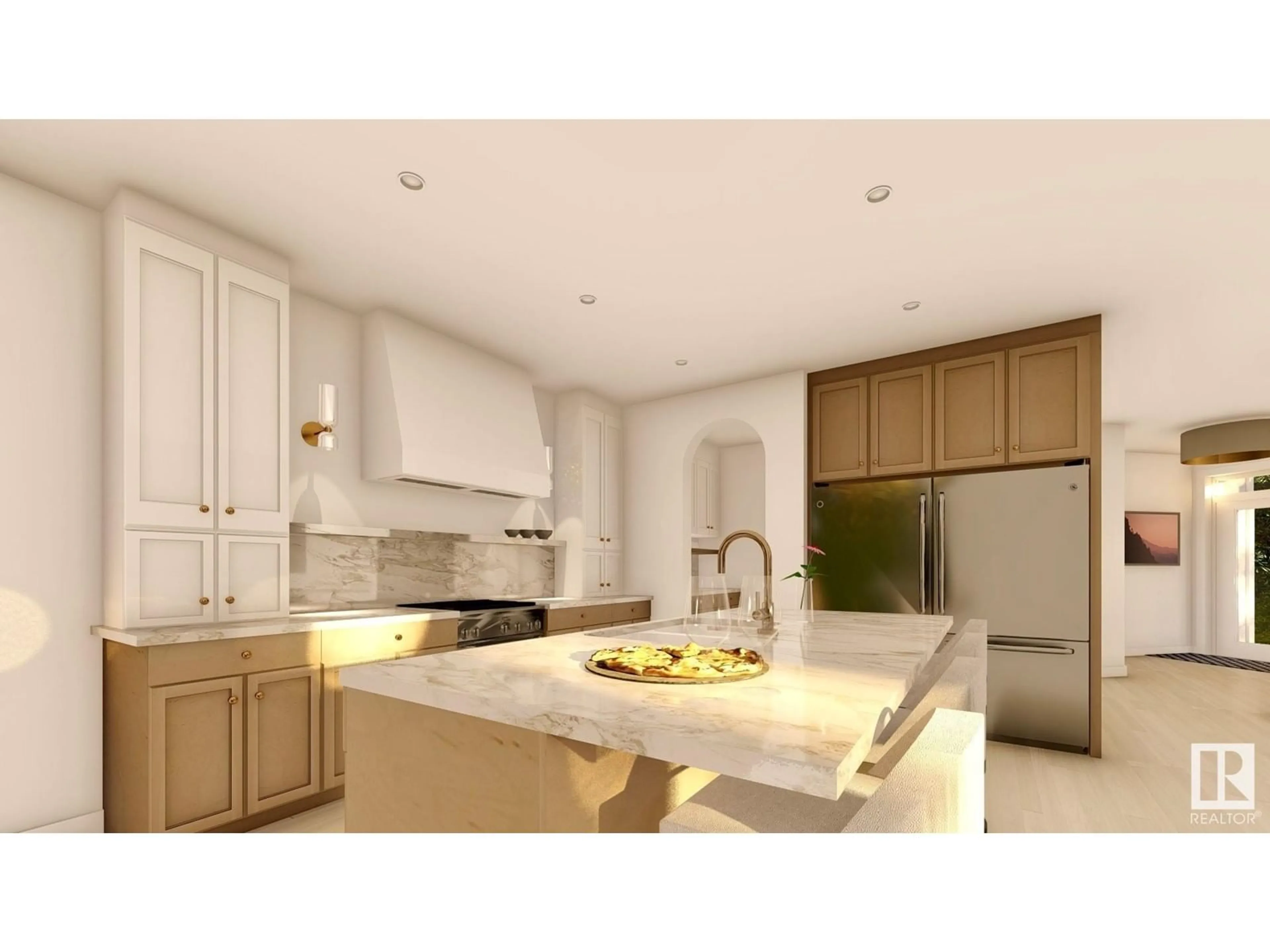 Open concept kitchen, ceramic/tile floor for 105 JUBILATION DR, St. Albert Alberta T8N7W7