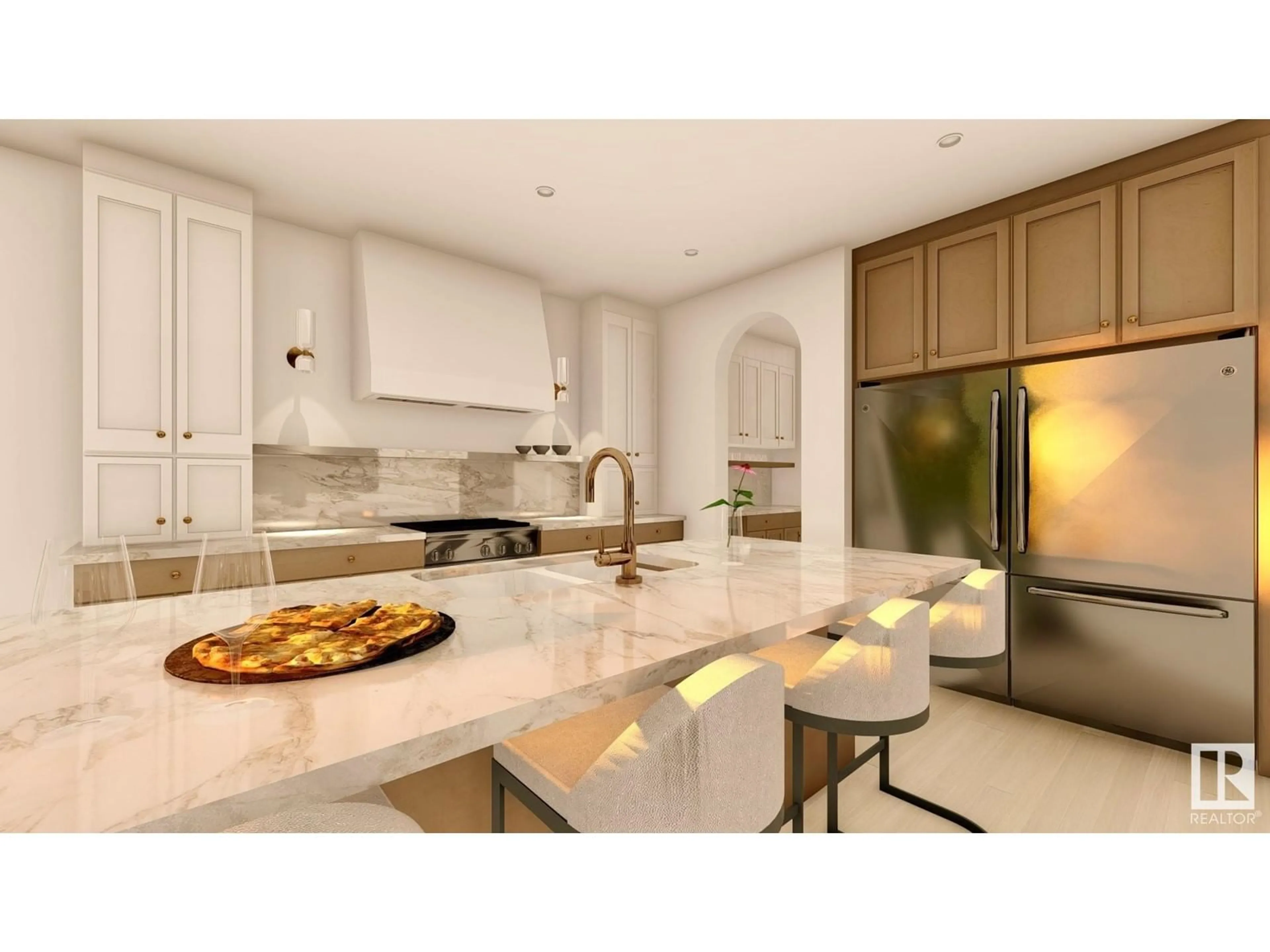 Open concept kitchen, ceramic/tile floor for 105 JUBILATION DR, St. Albert Alberta T8N7W7