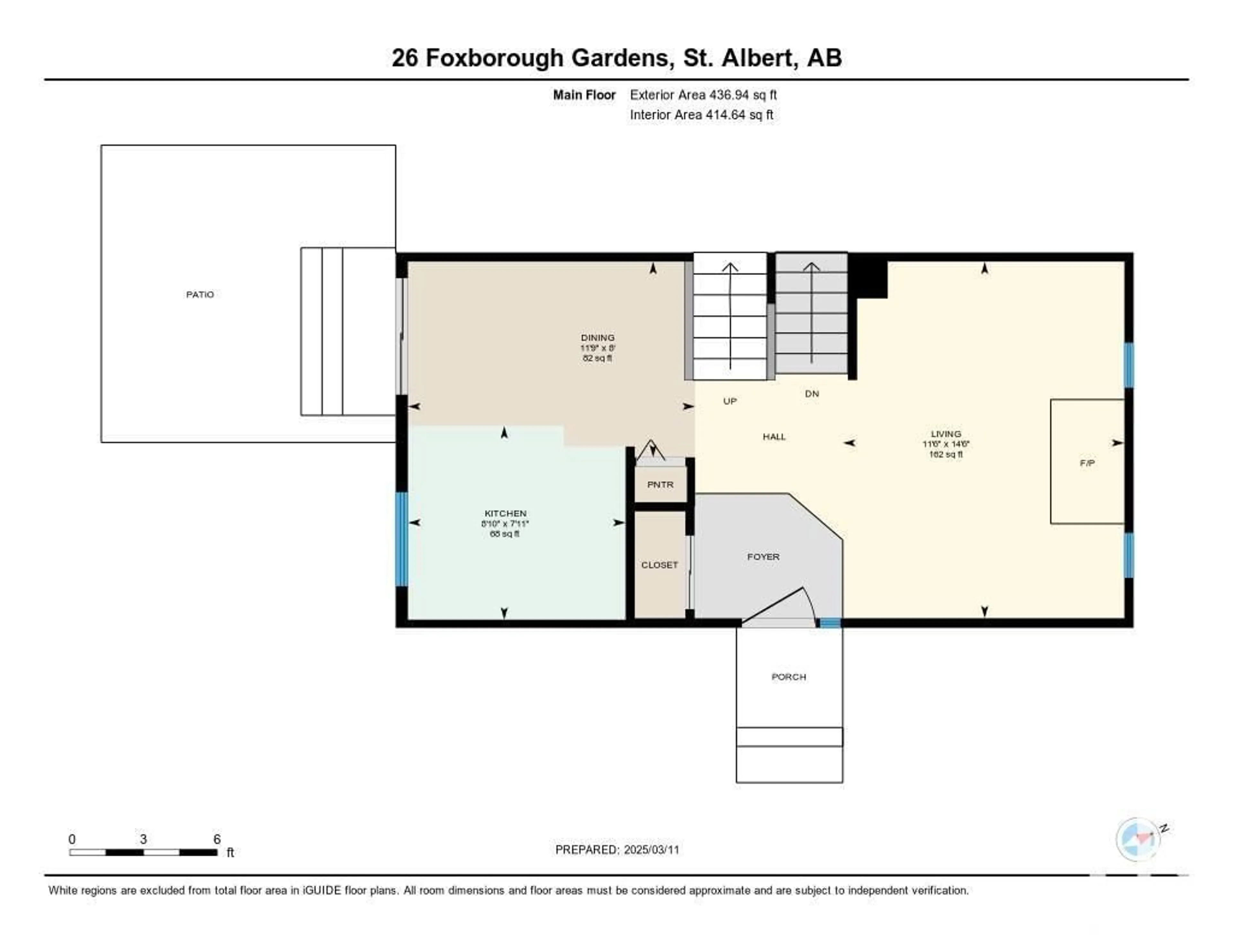 Floor plan for 26 FOXBOROUGH GD, St. Albert Alberta T8N5E3