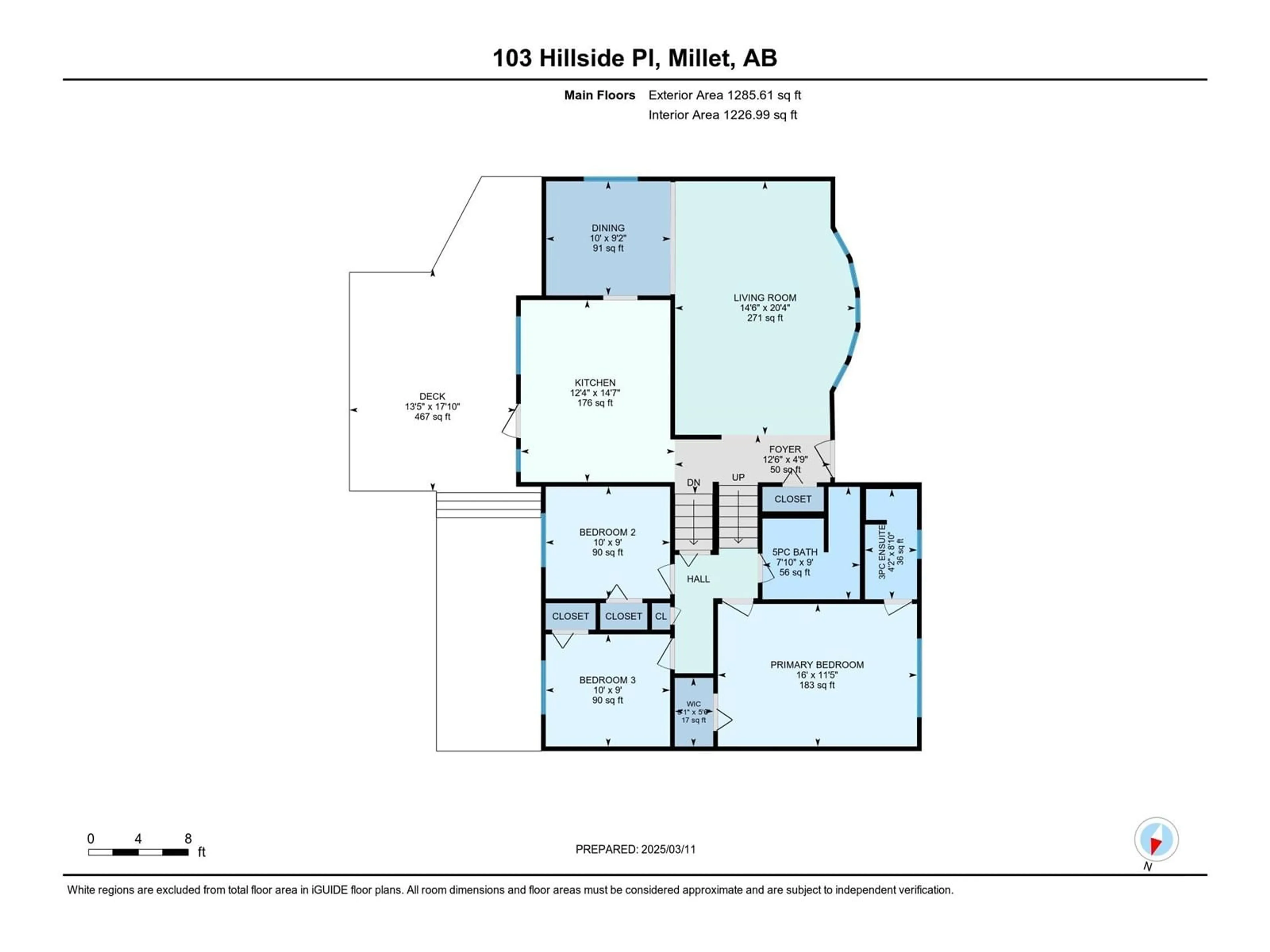 Floor plan for 103 HILLSIDE PL, Millet Alberta T0C1Z0