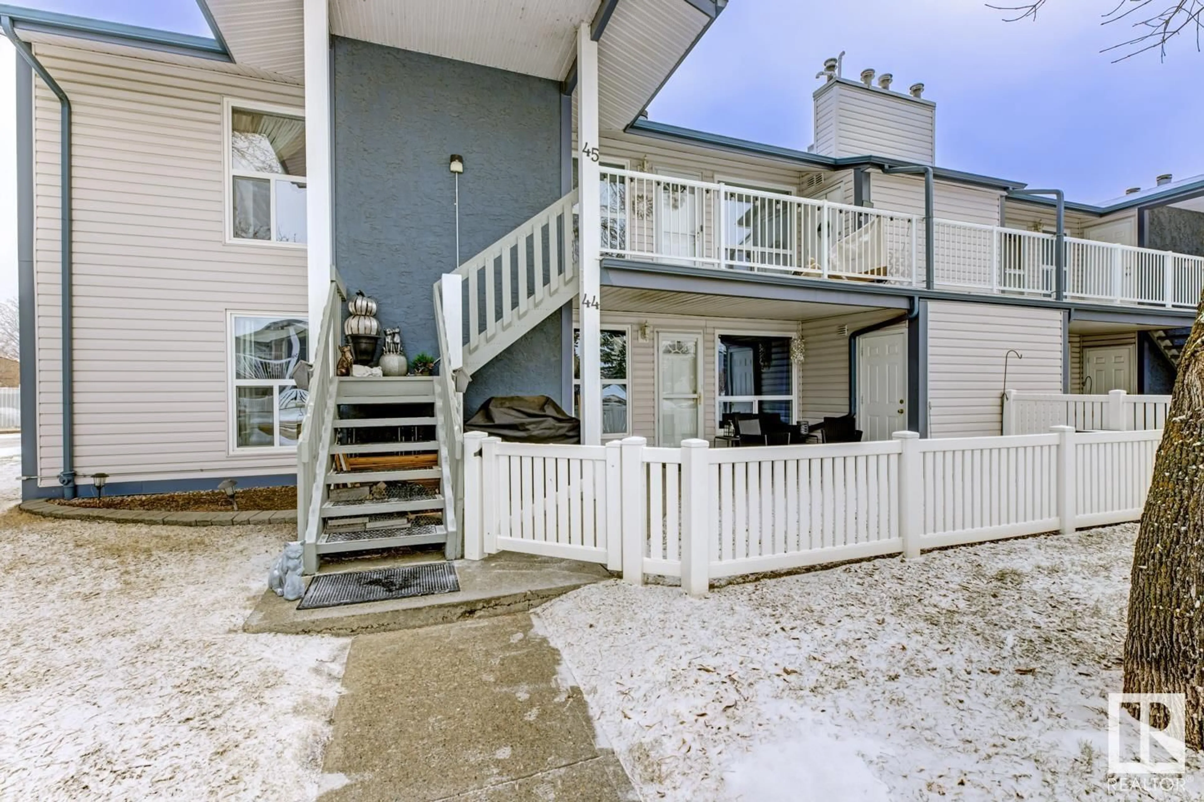 Patio, water/lake/river/ocean view for #45 14620 26 ST NW, Edmonton Alberta T5Y2J9