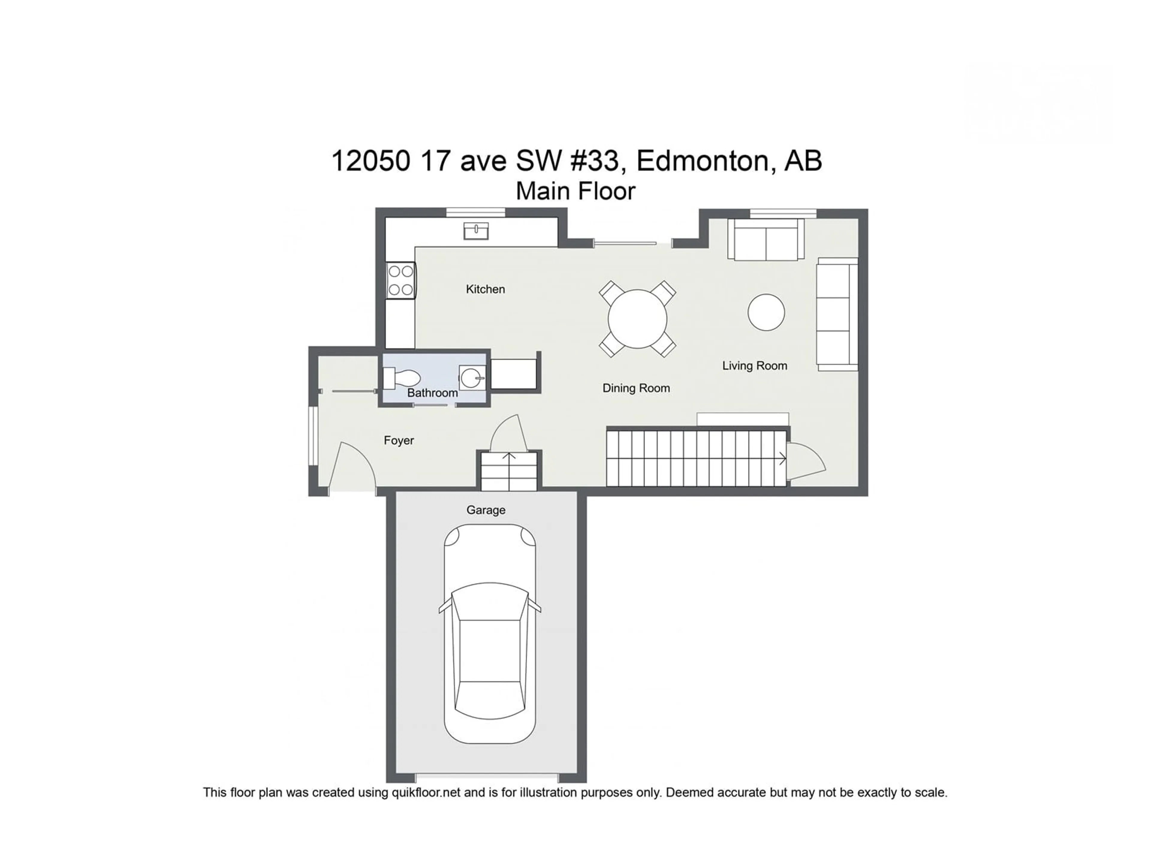 Floor plan for #33 12050 17 AV SW, Edmonton Alberta T6W1X4