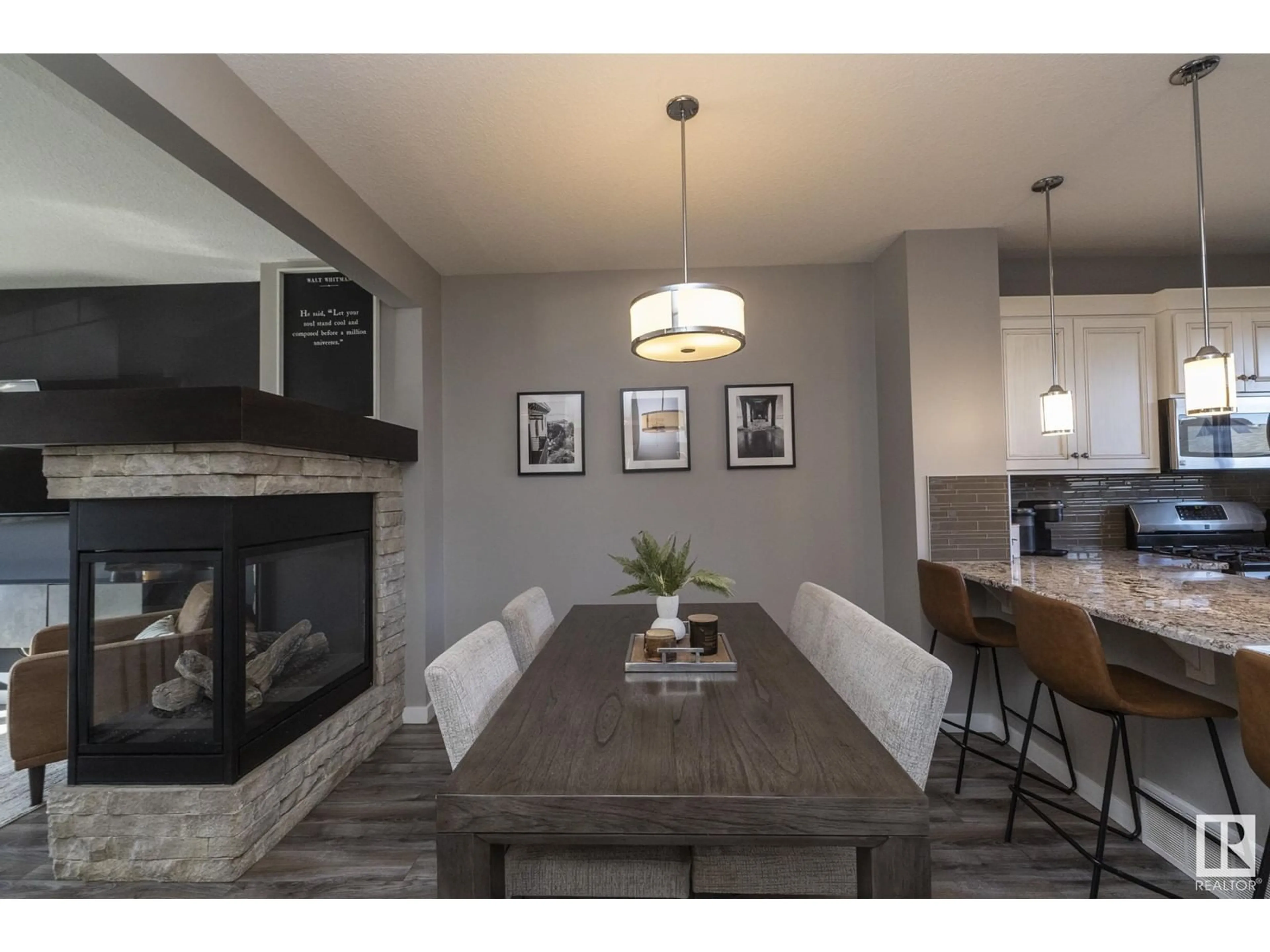 Dining room, wood/laminate floor for 3449 CUTLER CR SW, Edmonton Alberta T6W2B3