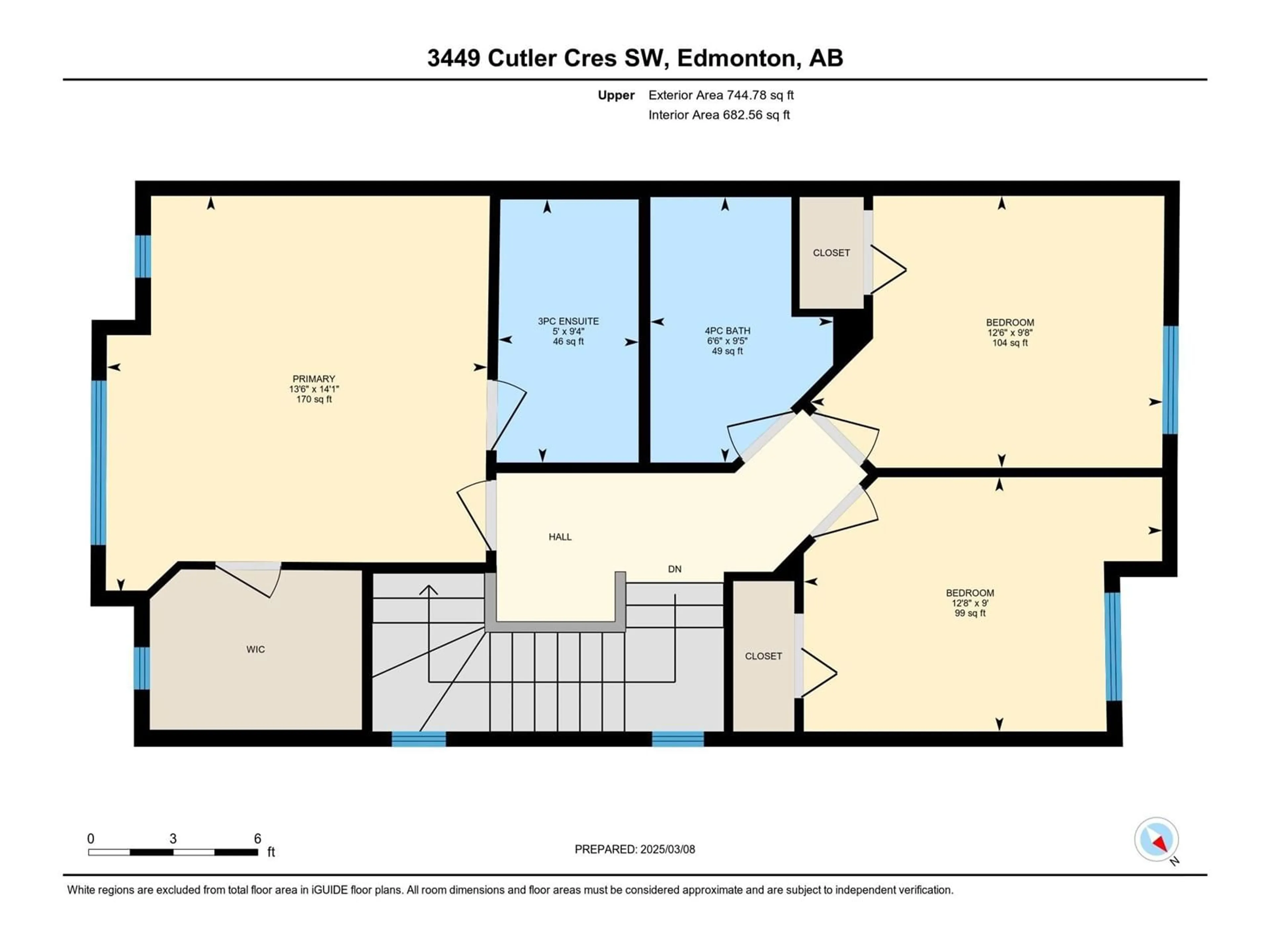 Floor plan for 3449 CUTLER CR SW, Edmonton Alberta T6W2B3