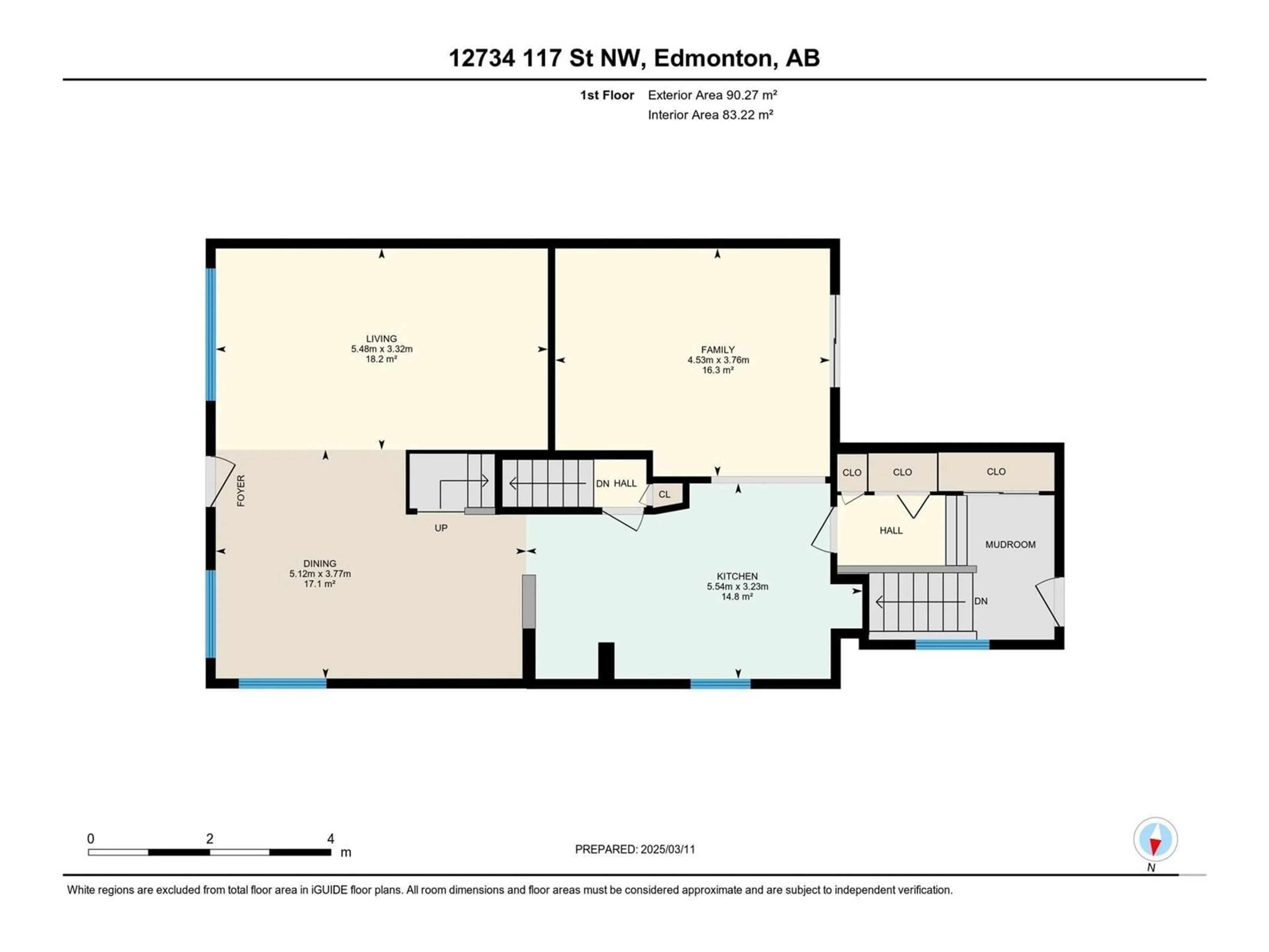 Floor plan for 12734 117 ST NW, Edmonton Alberta T5E5J5