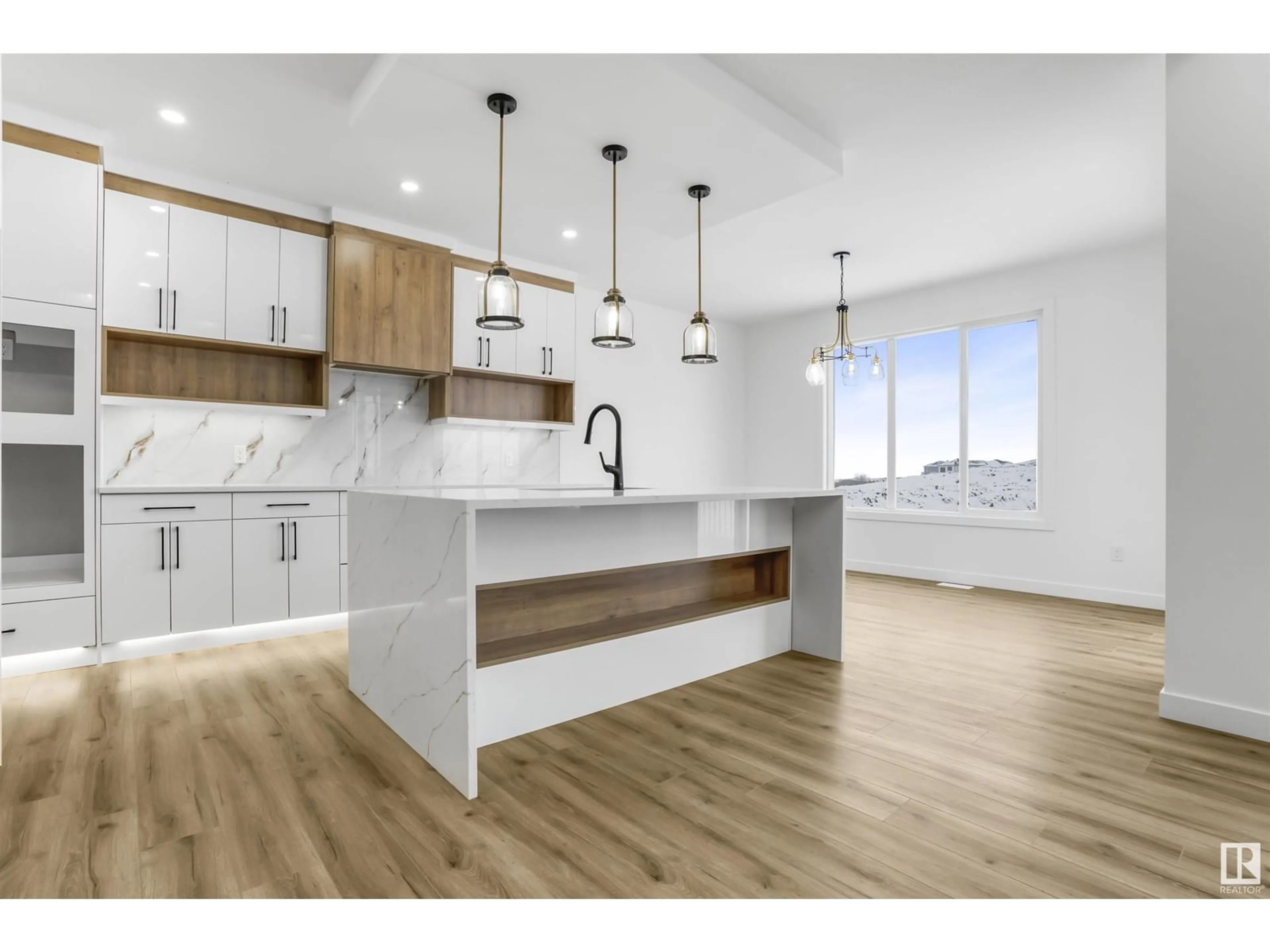 Open concept kitchen, unknown for 3355 Chickadee DR NW, Edmonton Alberta T5S0K9