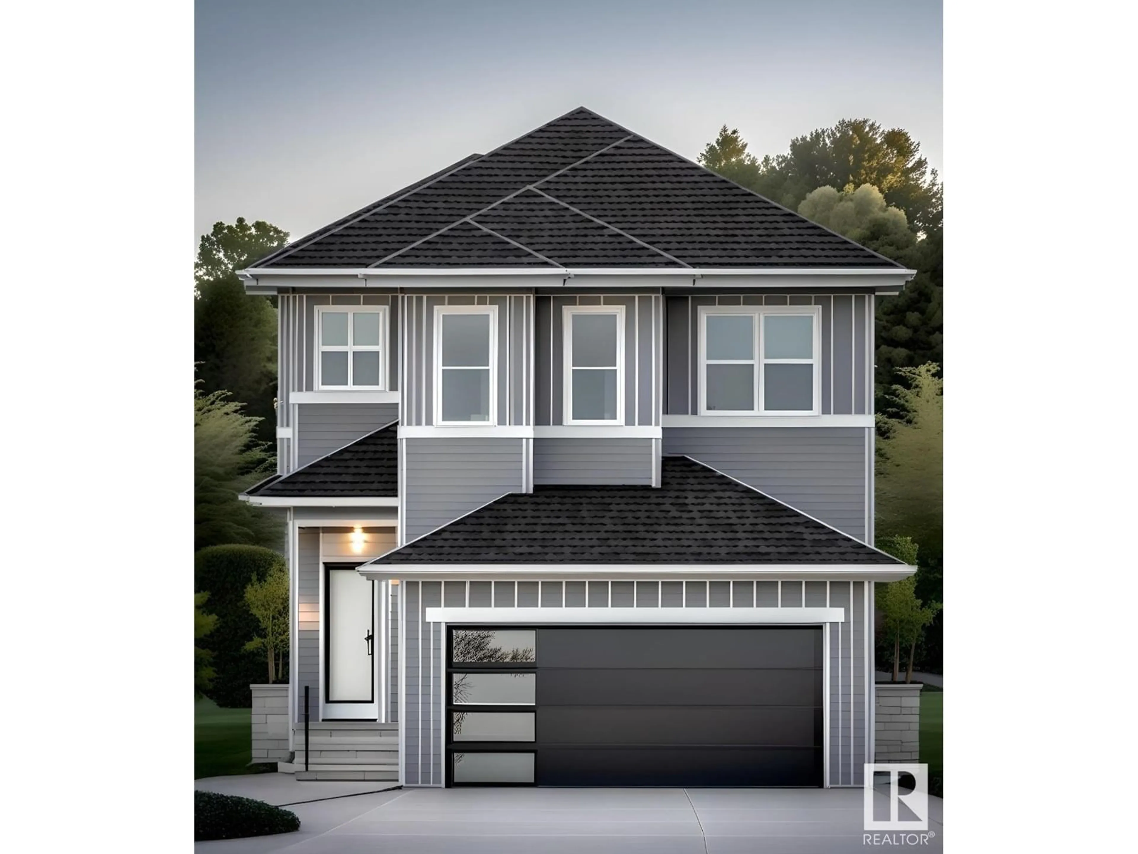 Home with vinyl exterior material, street for 1544 Grant WY NW, Edmonton Alberta T5T0W2