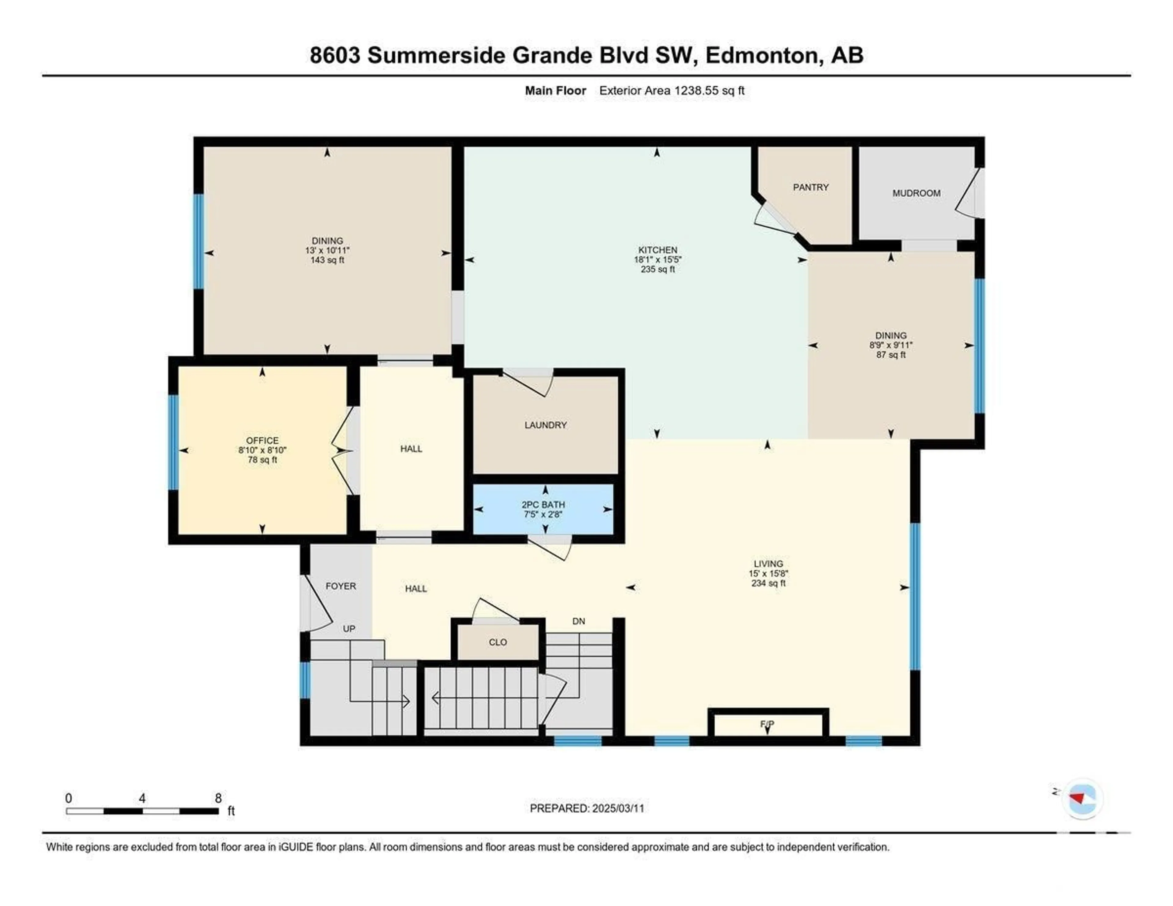 Floor plan for 8603 SUMMERSIDE GRANDE BV SW, Edmonton Alberta T6X0J1