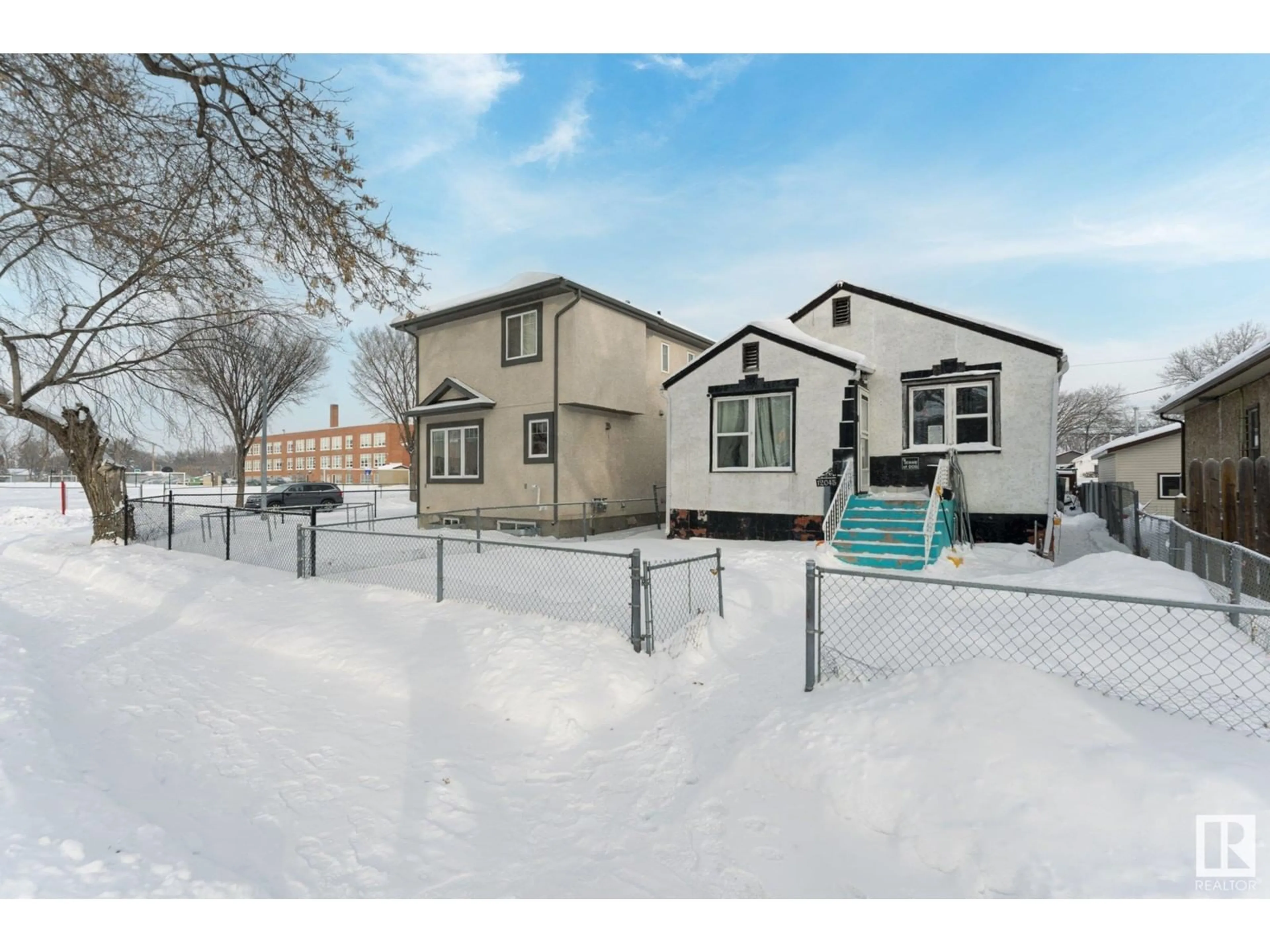 A pic from outside/outdoor area/front of a property/back of a property/a pic from drone, street for 12045 90 ST NW, Edmonton Alberta T5B3Z2