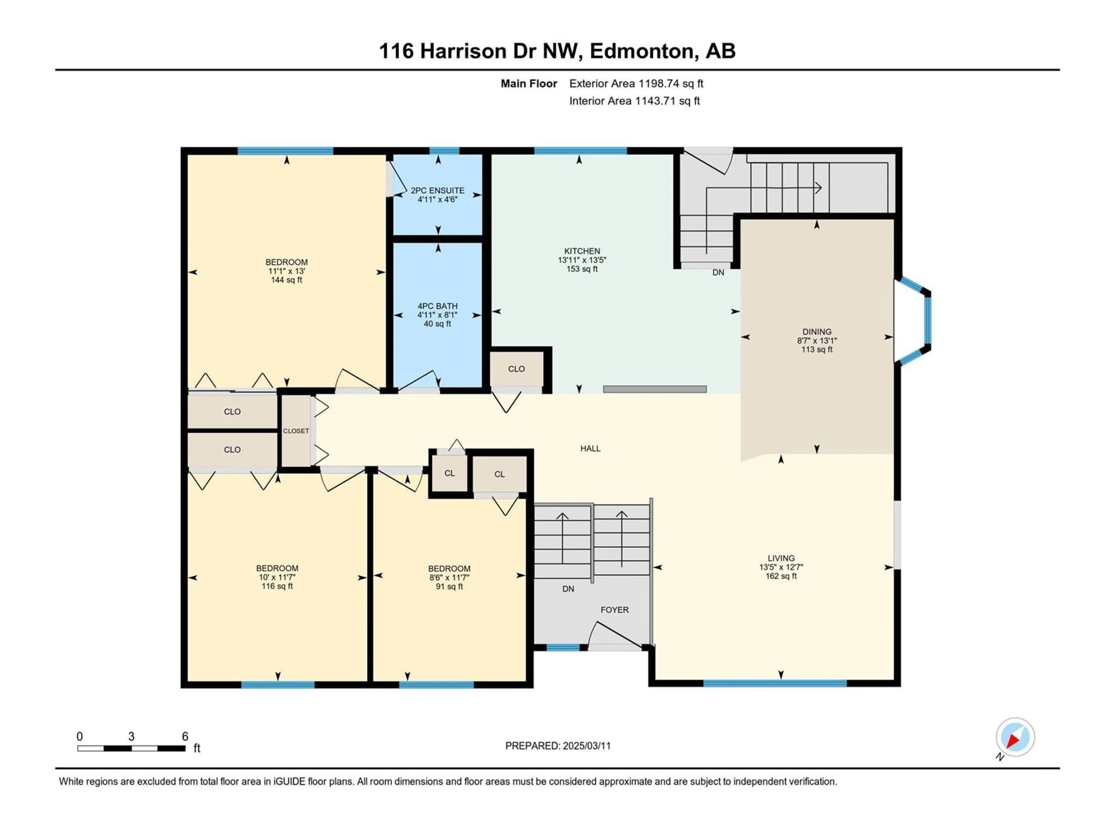 Floor plan for 116 HARRISON DR NW, Edmonton Alberta T5A2R4