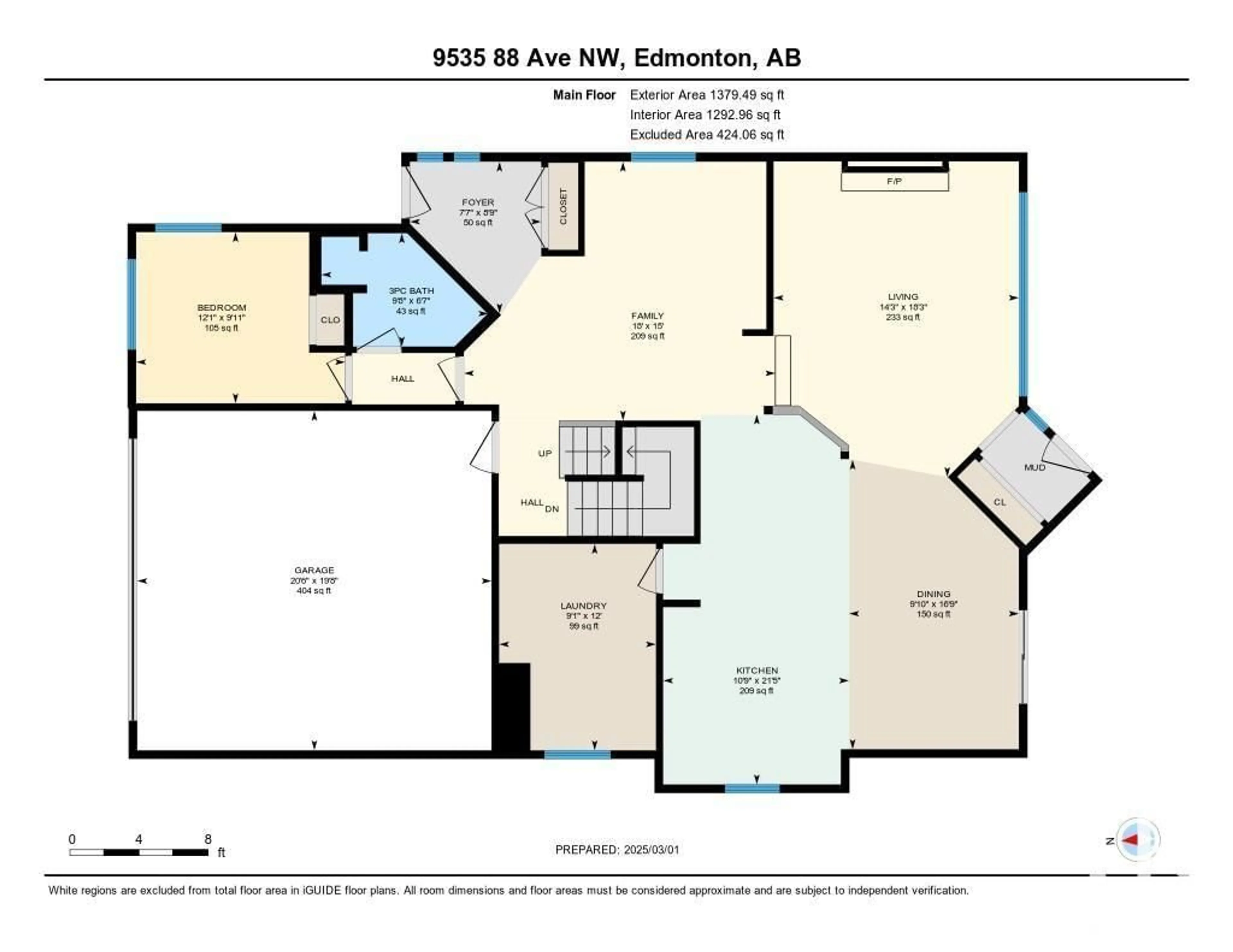 Floor plan for 9535 88 AV NW, Edmonton Alberta T6C1M7