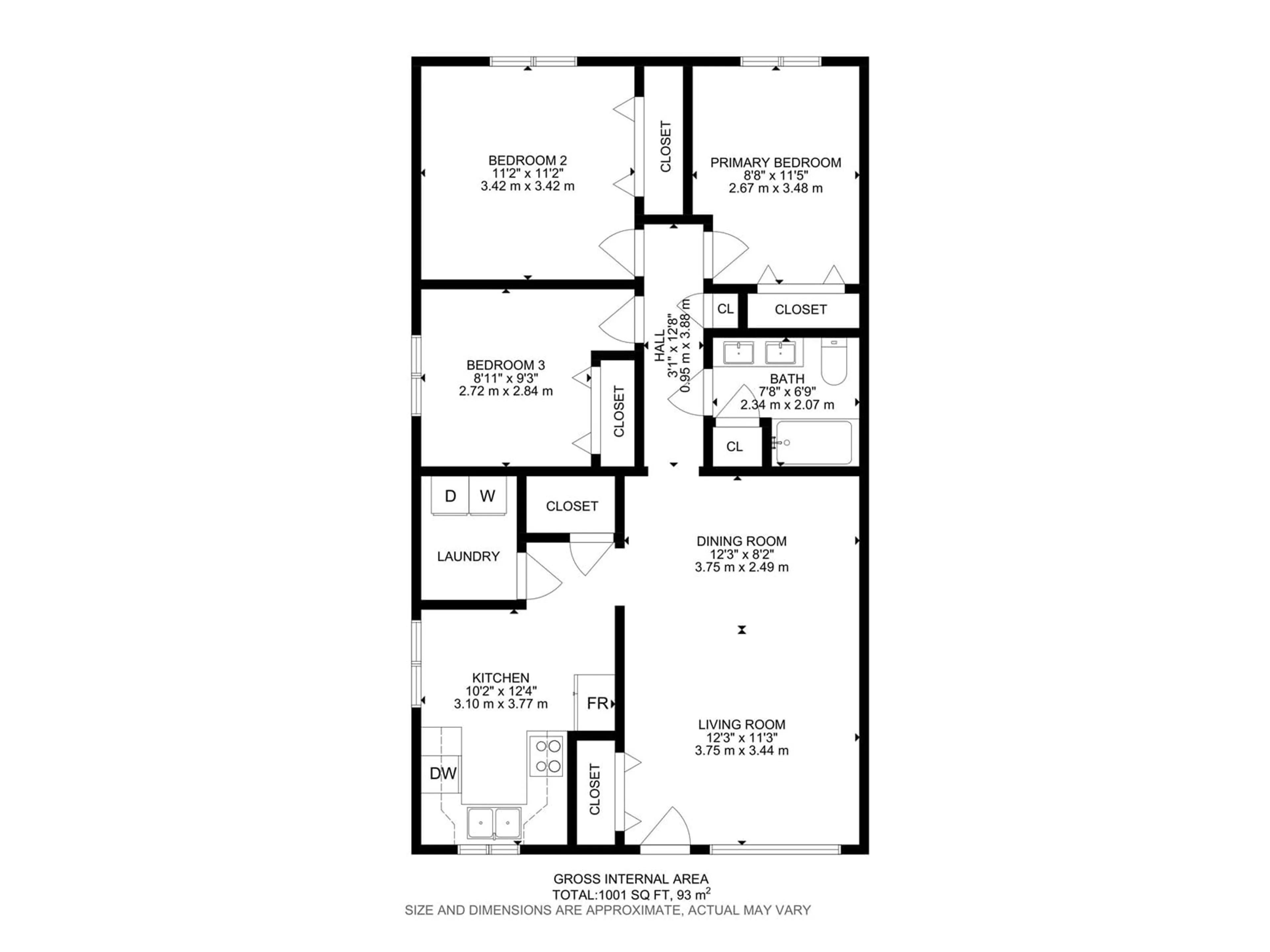 Floor plan for 7608/7610 75 ST NW, Edmonton Alberta T6C2E9