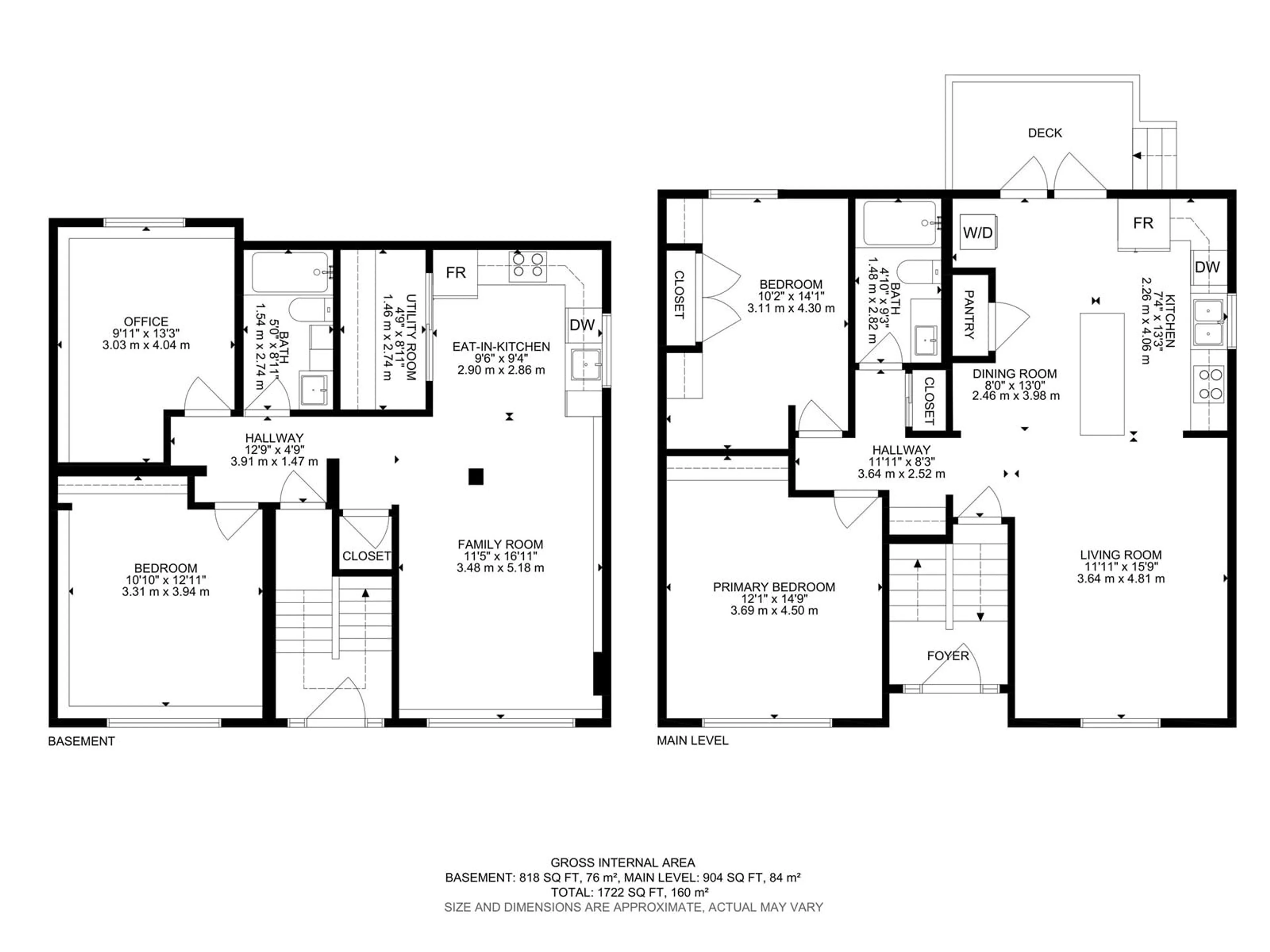 Floor plan for 2408 133 AVE NW, Edmonton Alberta T5A4K1