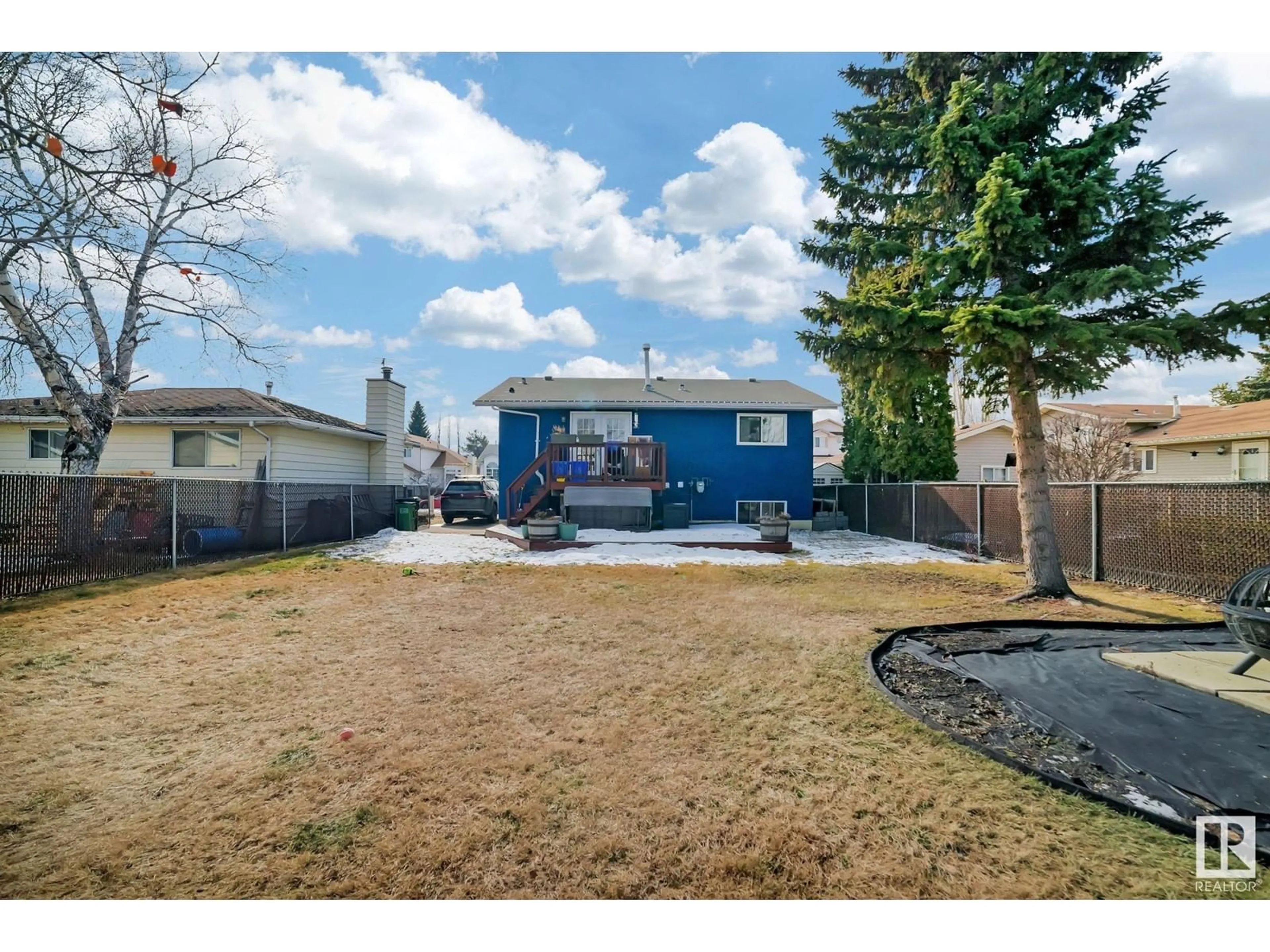 A pic from outside/outdoor area/front of a property/back of a property/a pic from drone, street for 2408 133 AVE NW, Edmonton Alberta T5A4K1