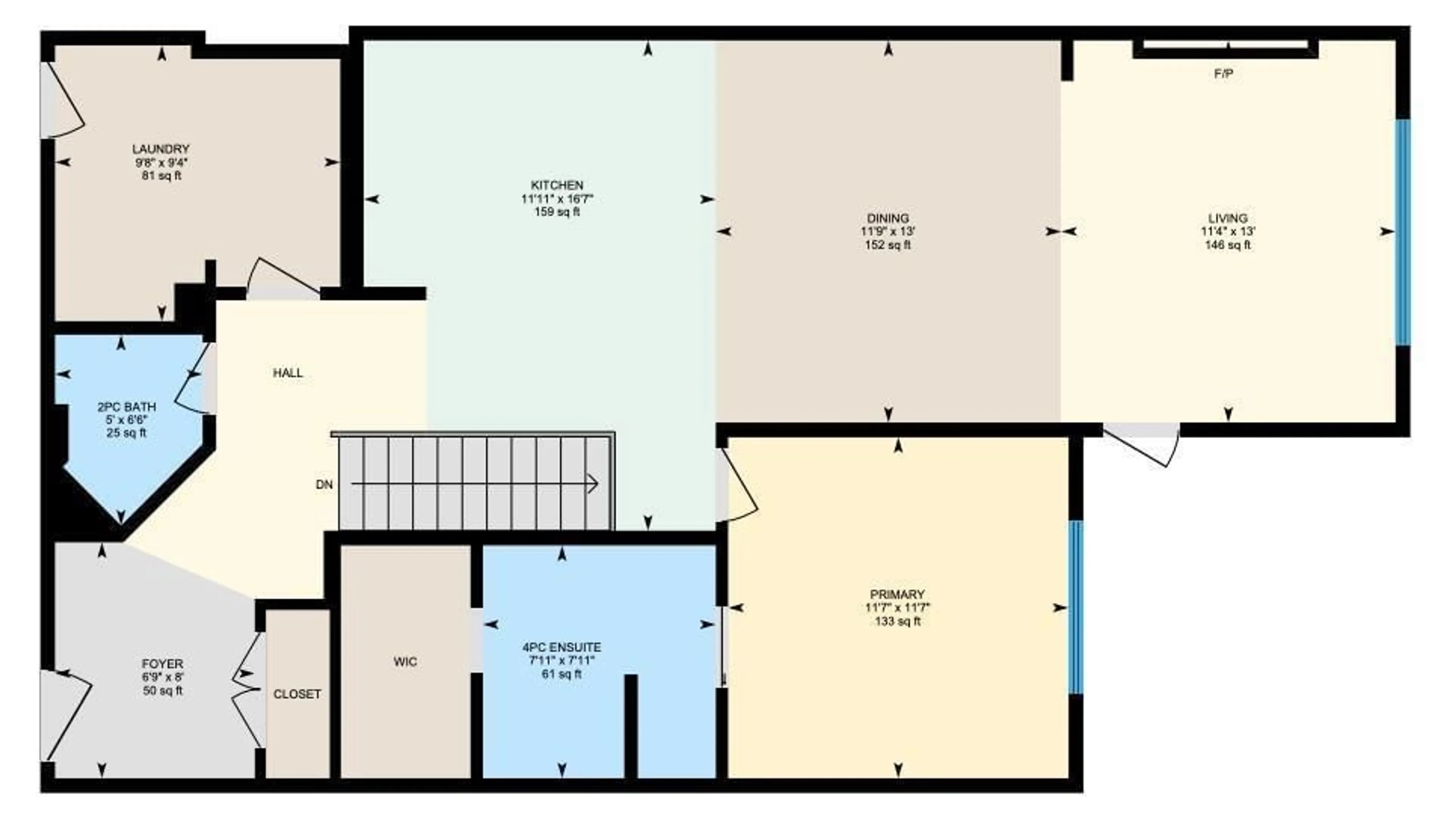 Floor plan for 17092 46 ST NW, Edmonton Alberta T5Y4B1