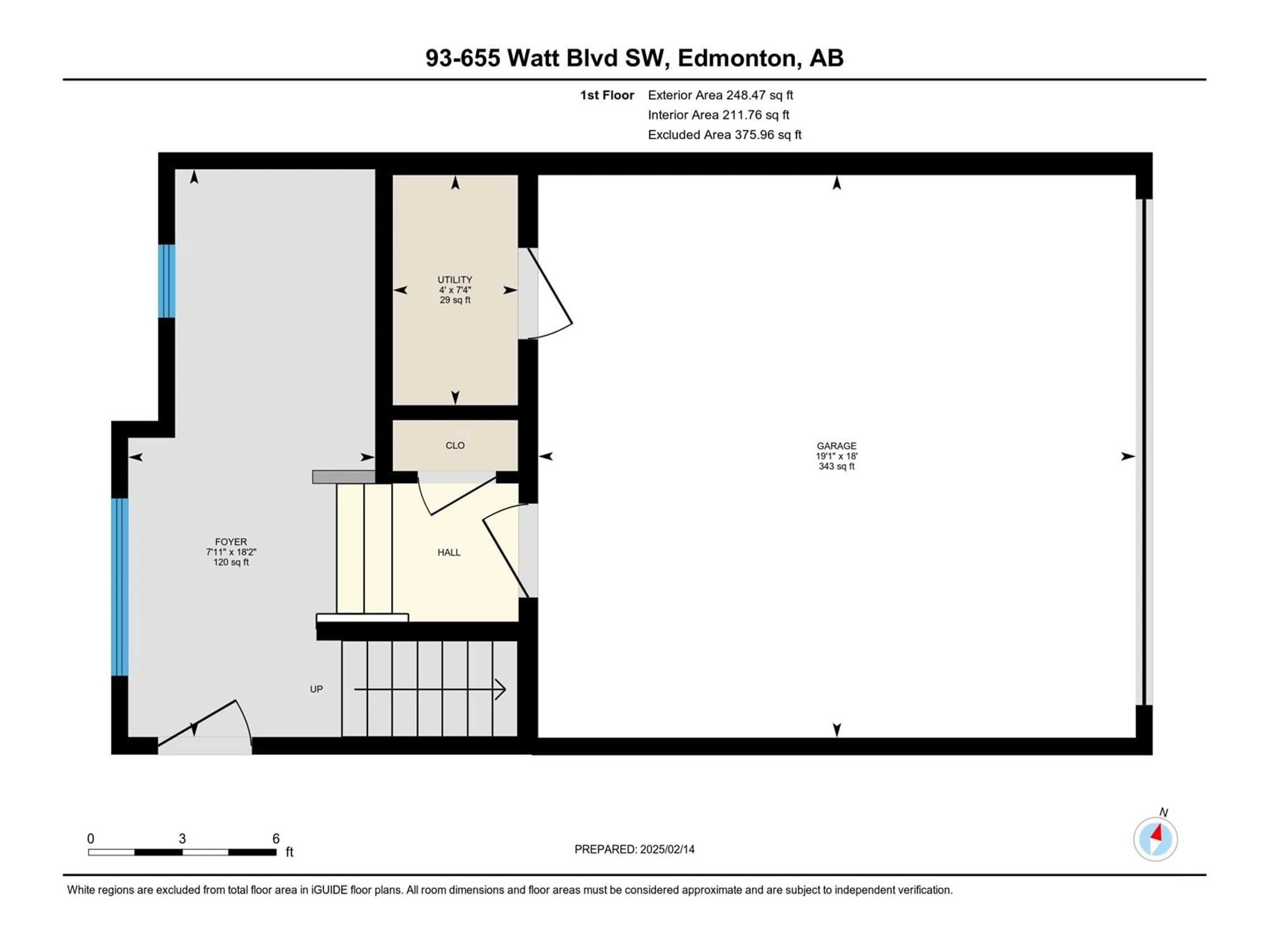 Floor plan for #93 655 WATT BV SW, Edmonton Alberta T6X0Y2