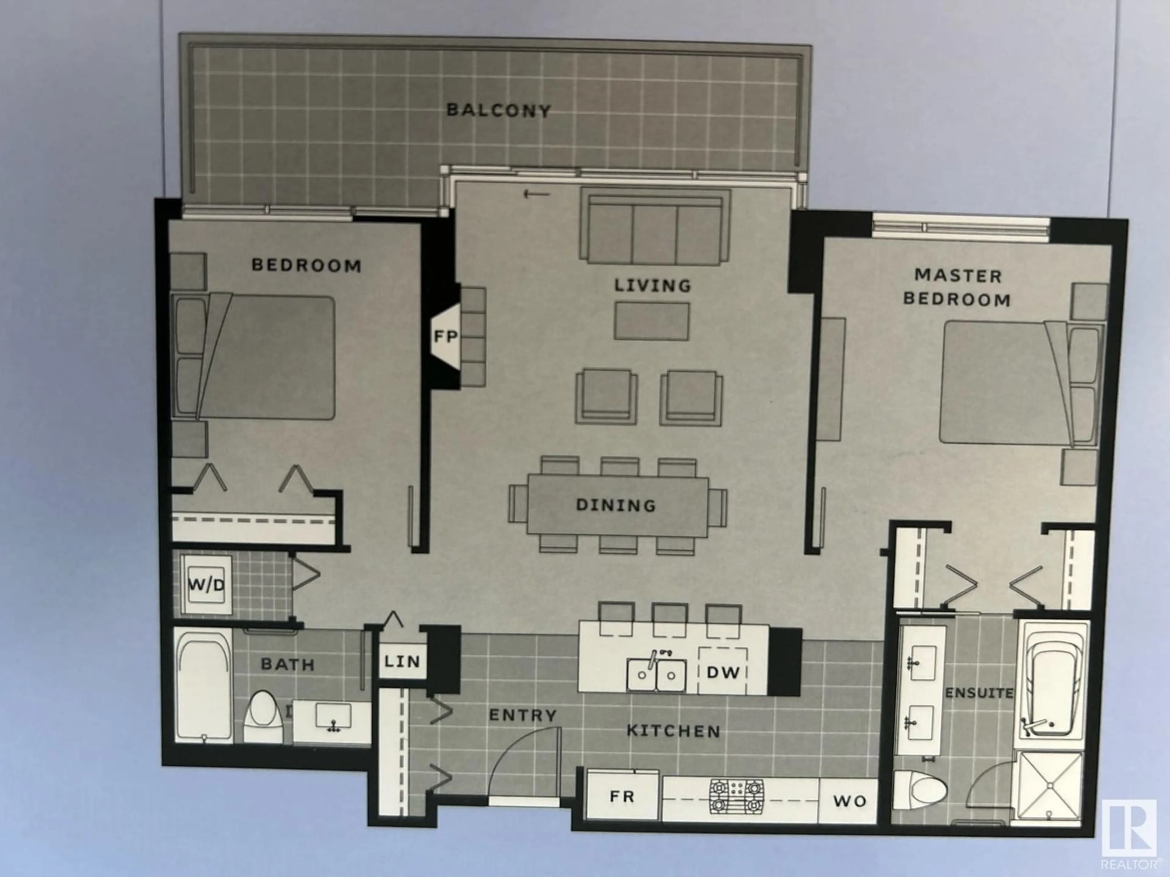 Floor plan for #407 2612 109 ST NW, Edmonton Alberta T6J3T1